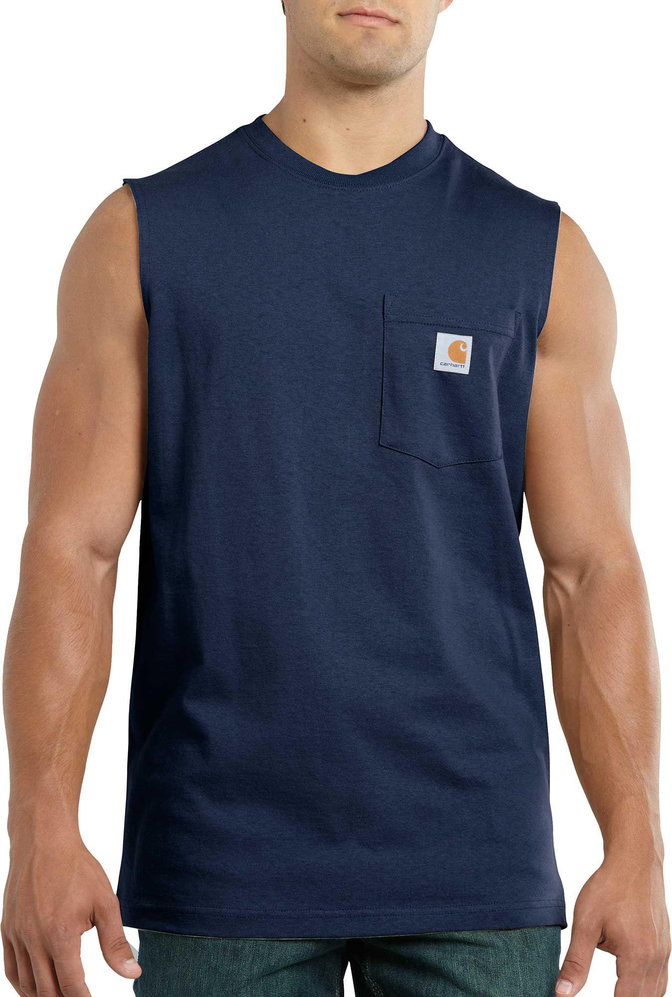 Carhartt Workwear Sleeveless Pocket Shirt in Blue for Men - Lyst