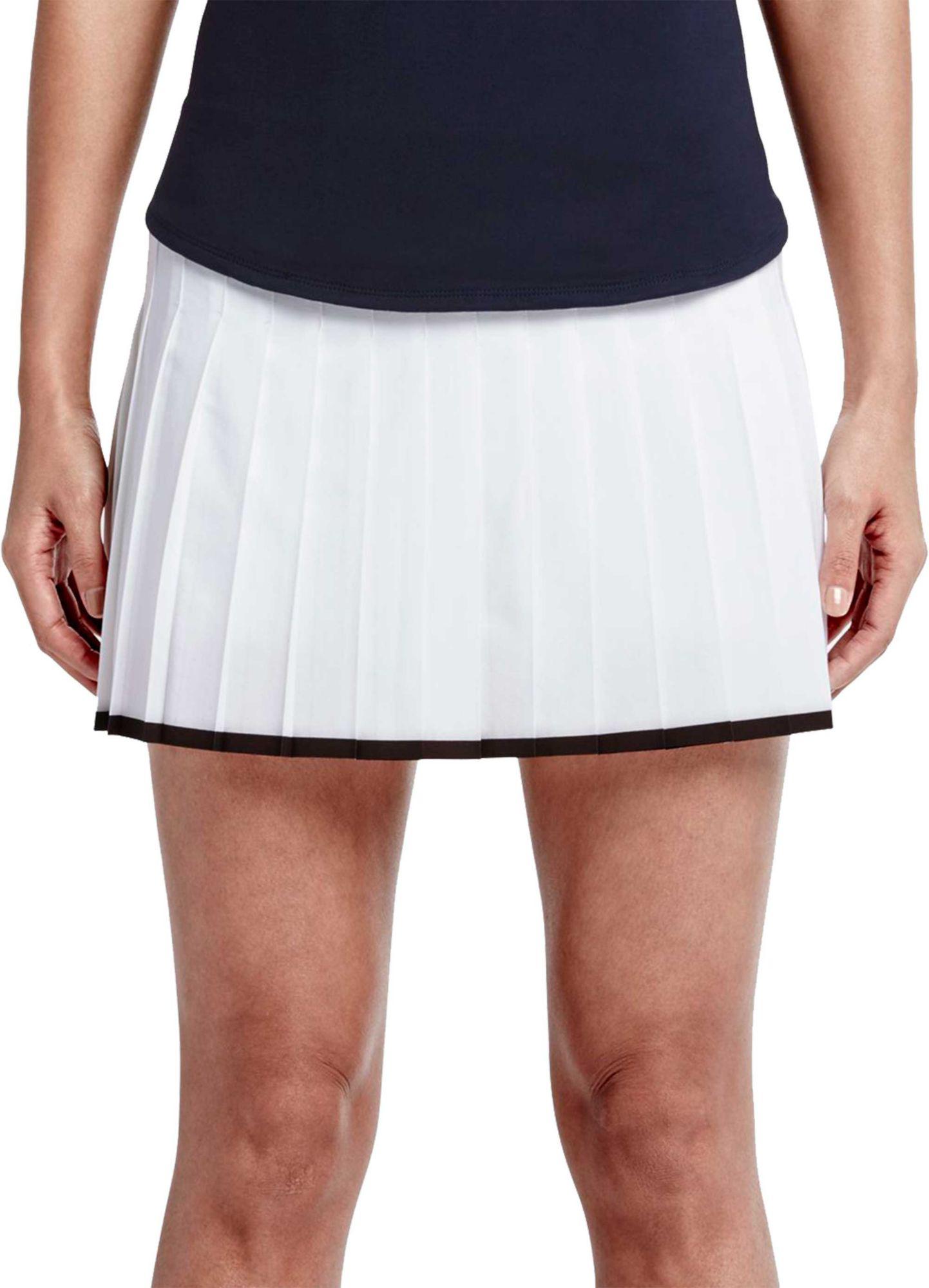 Nike Synthetic Court Victory Wide Band Tennis Skirt in White/Black/Black  (Black) - Lyst