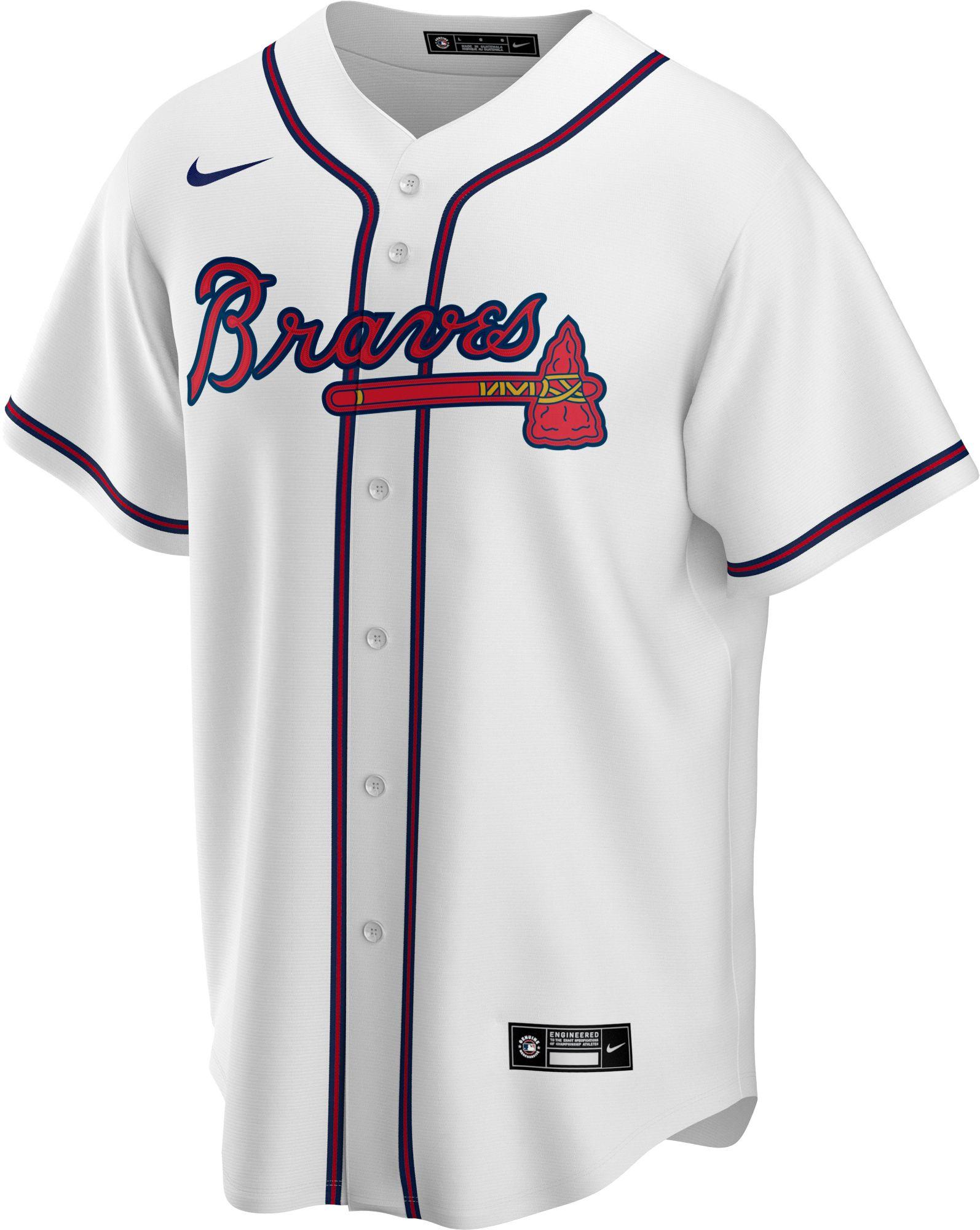Nike Replica Atlanta Braves Acuna Jr. 13 White Cool Base Jersey for