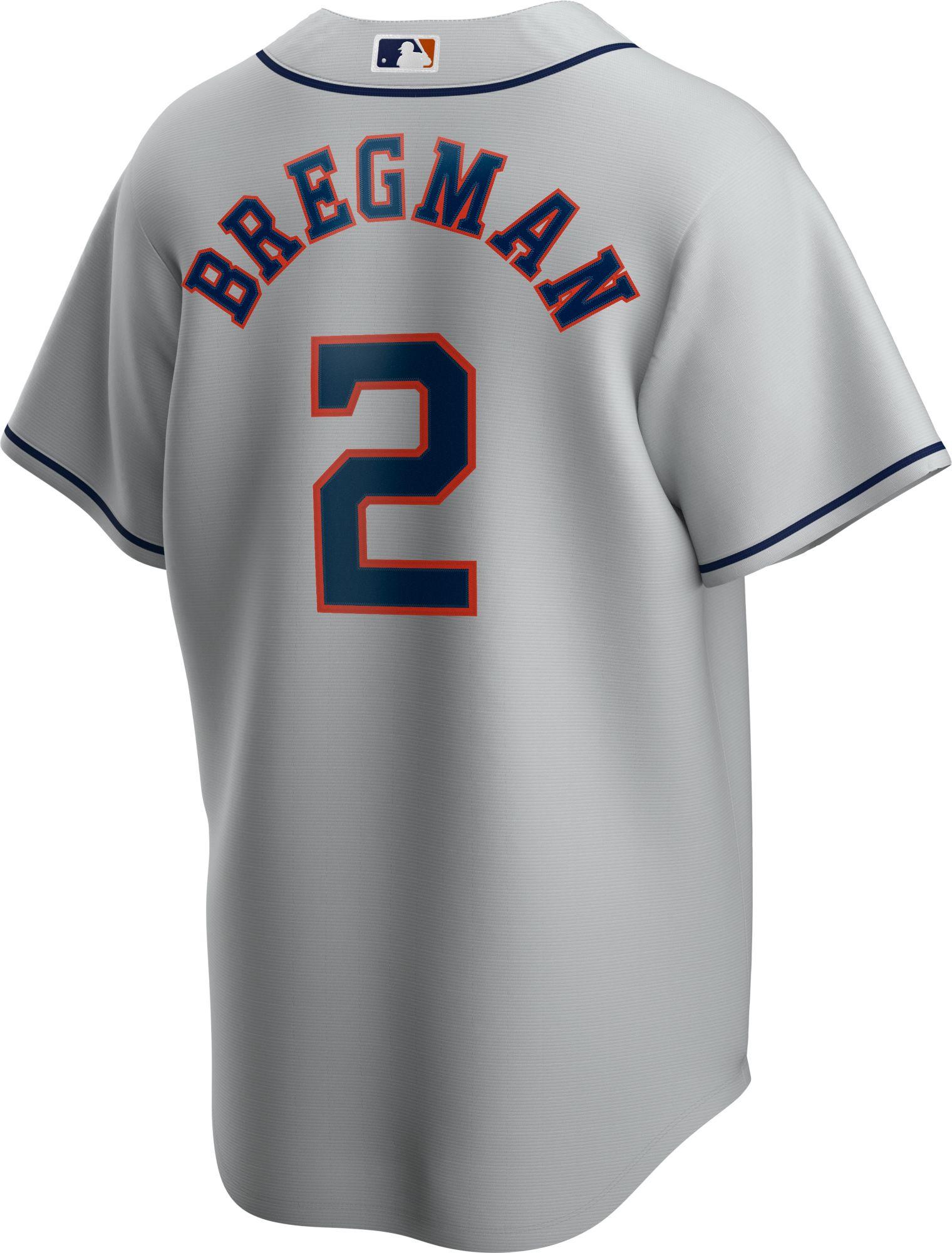 Nike Replica Houston Astros Alex Bregman #2 Grey Cool Base Jersey in ...