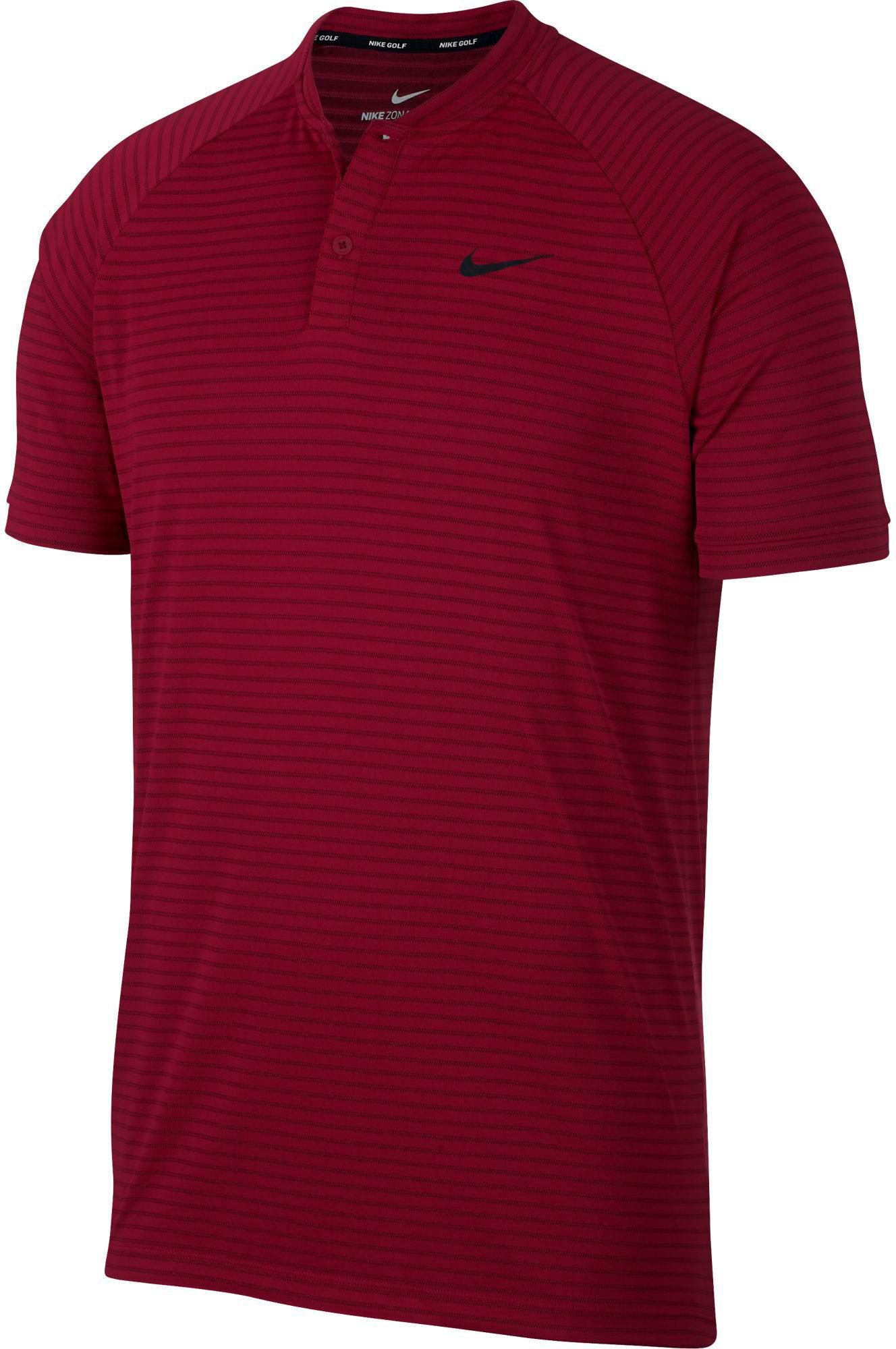 nike men's tiger woods thin stripe zonal cooling golf polo