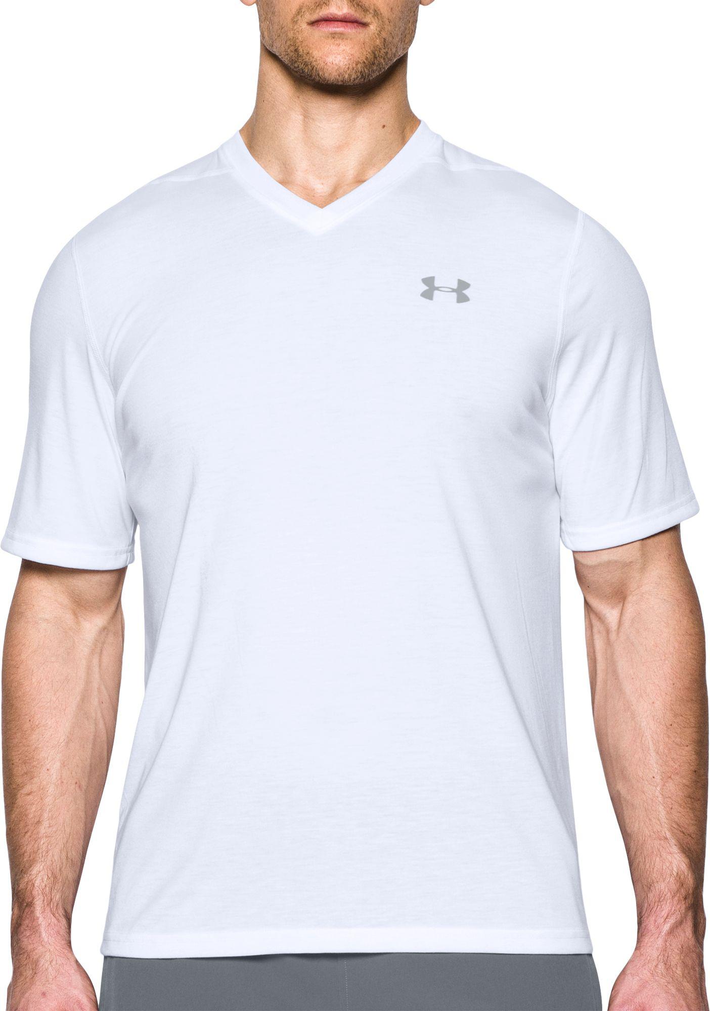 under armour white v neck t shirt