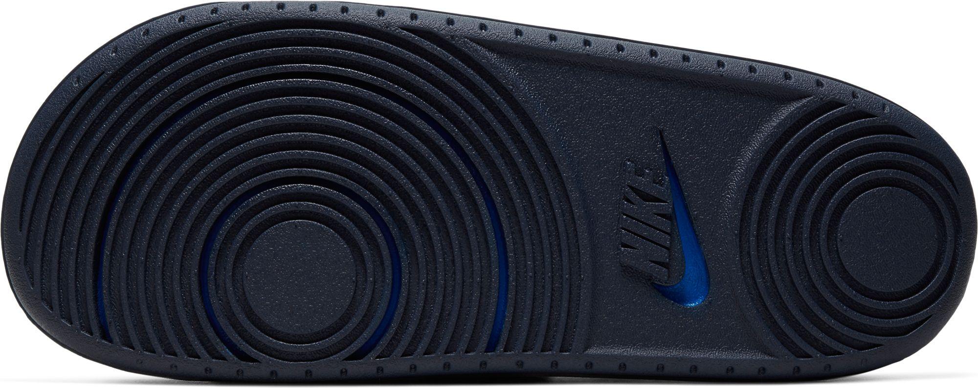 navy nike slides