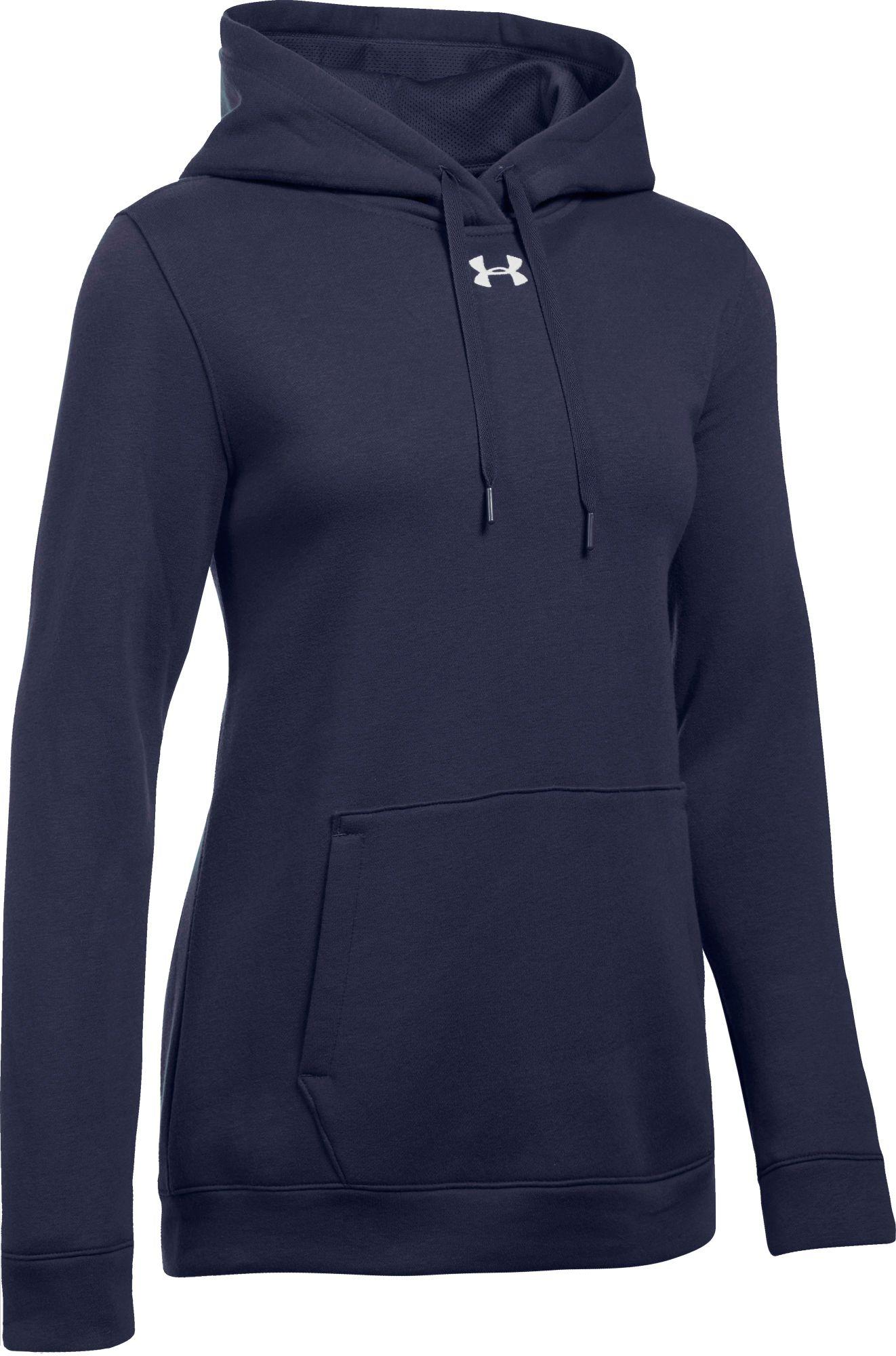 Under Armour Cotton Rival Hoodie in Midnight Navy (Blue) - Lyst