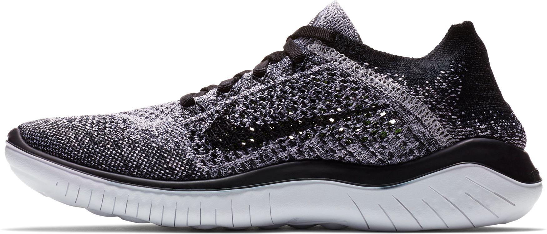 nike free rn 2018 women's black and white