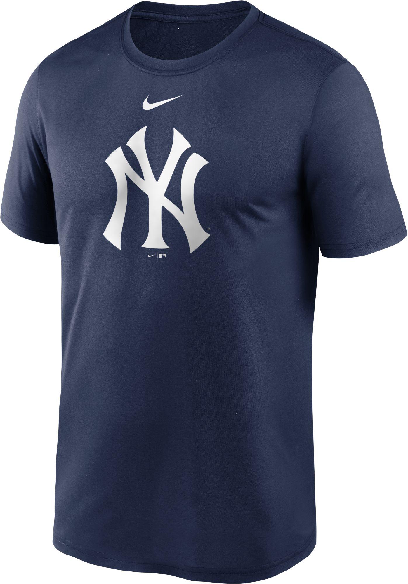 Nike New York Yankees Navy Large Logo Legend Drifit Tshirt in Blue