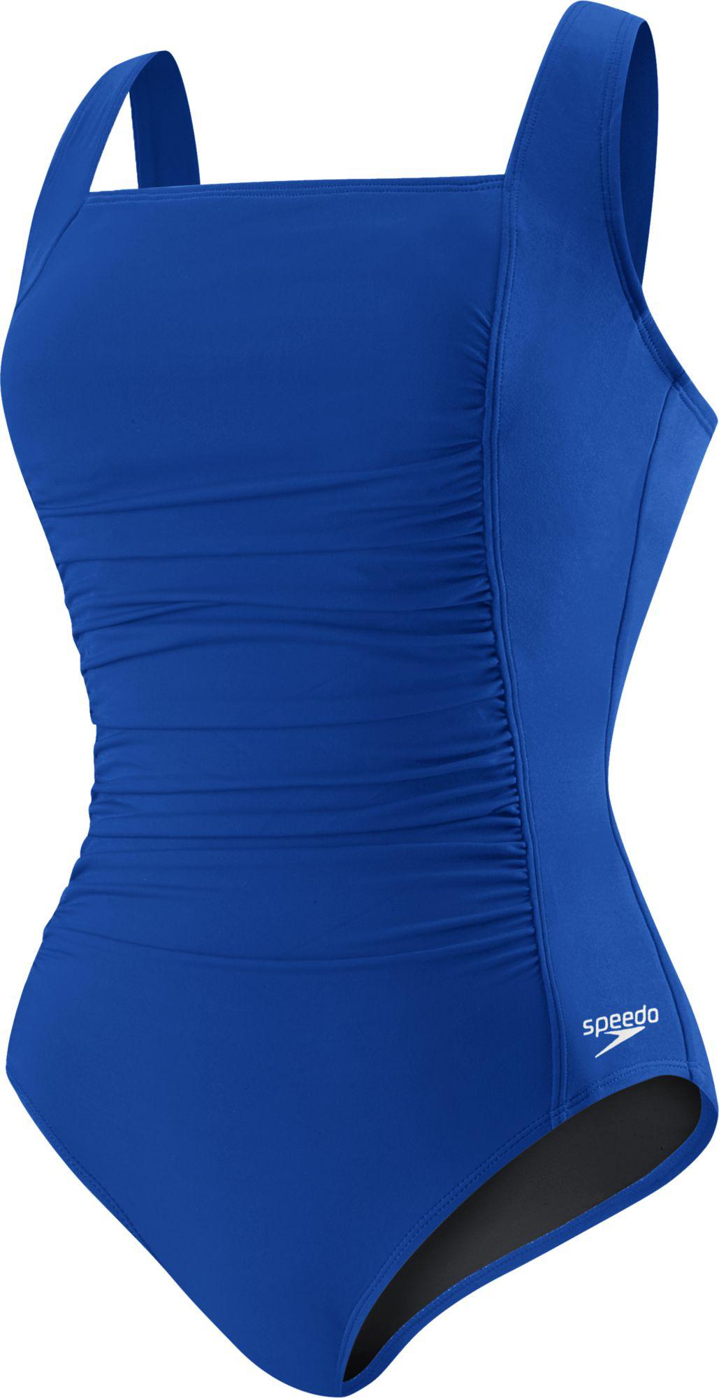 speedo shirred tank swimsuit