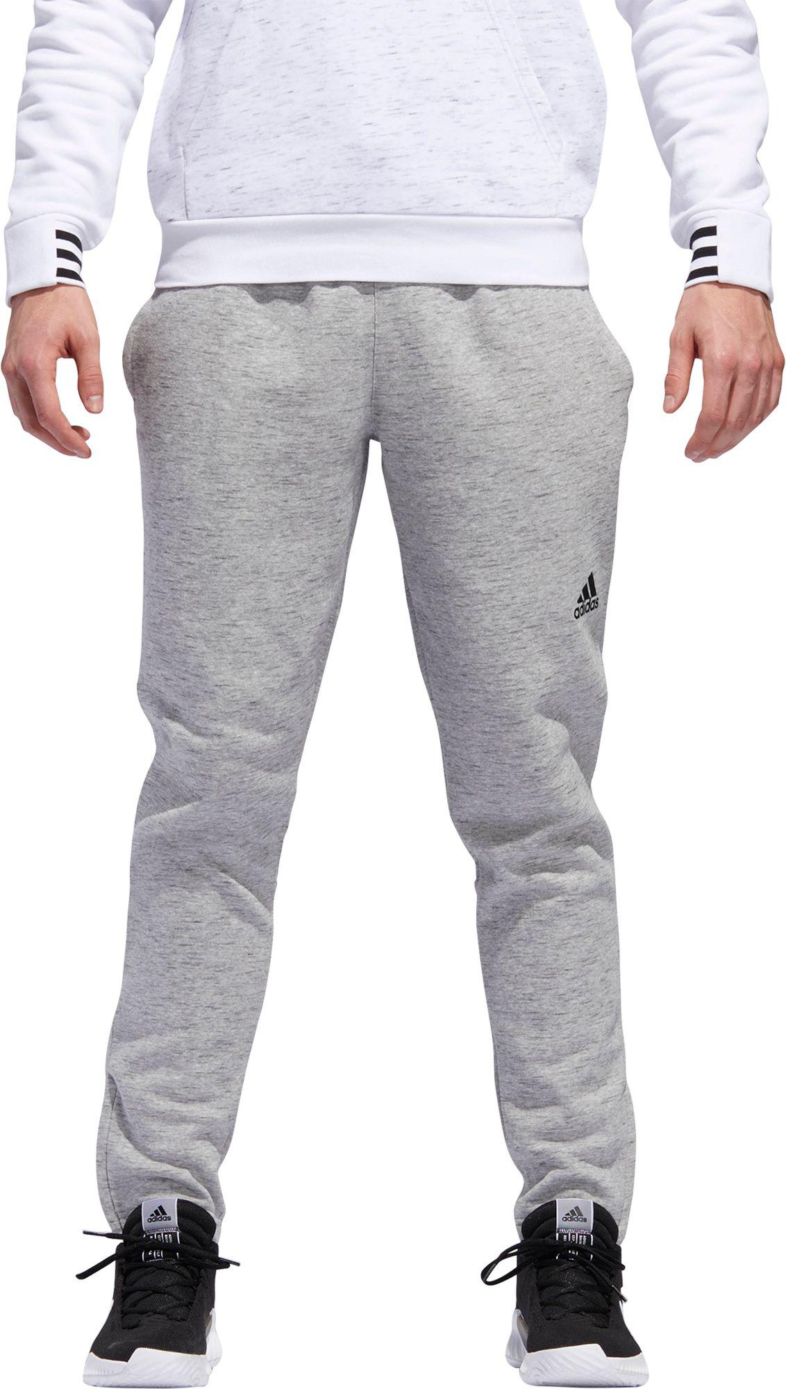 adidas men's post game fleece tapered pants