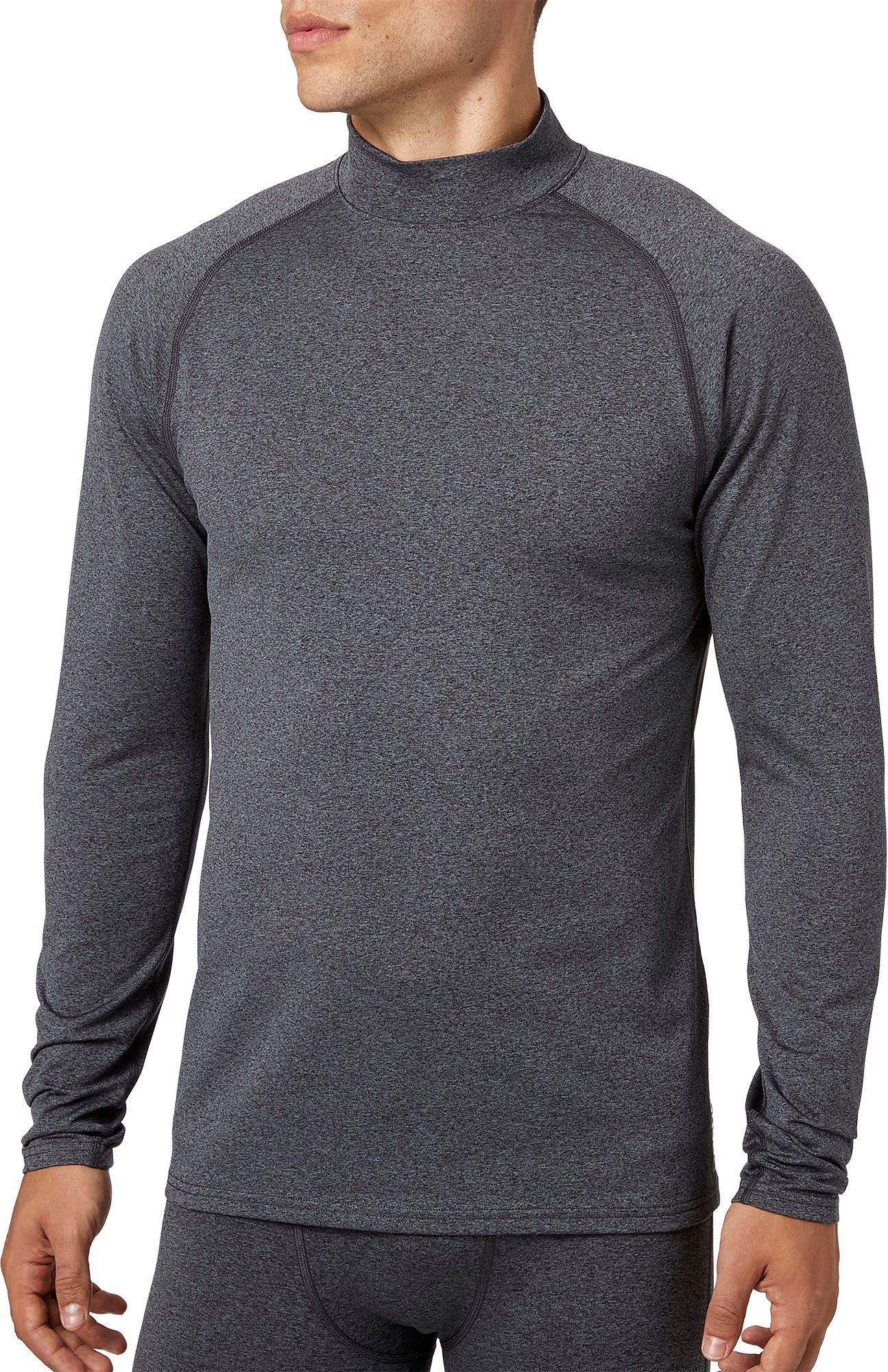 Reebok Synthetic Cold Weather Compression Heather Mockneck Long Sleeve