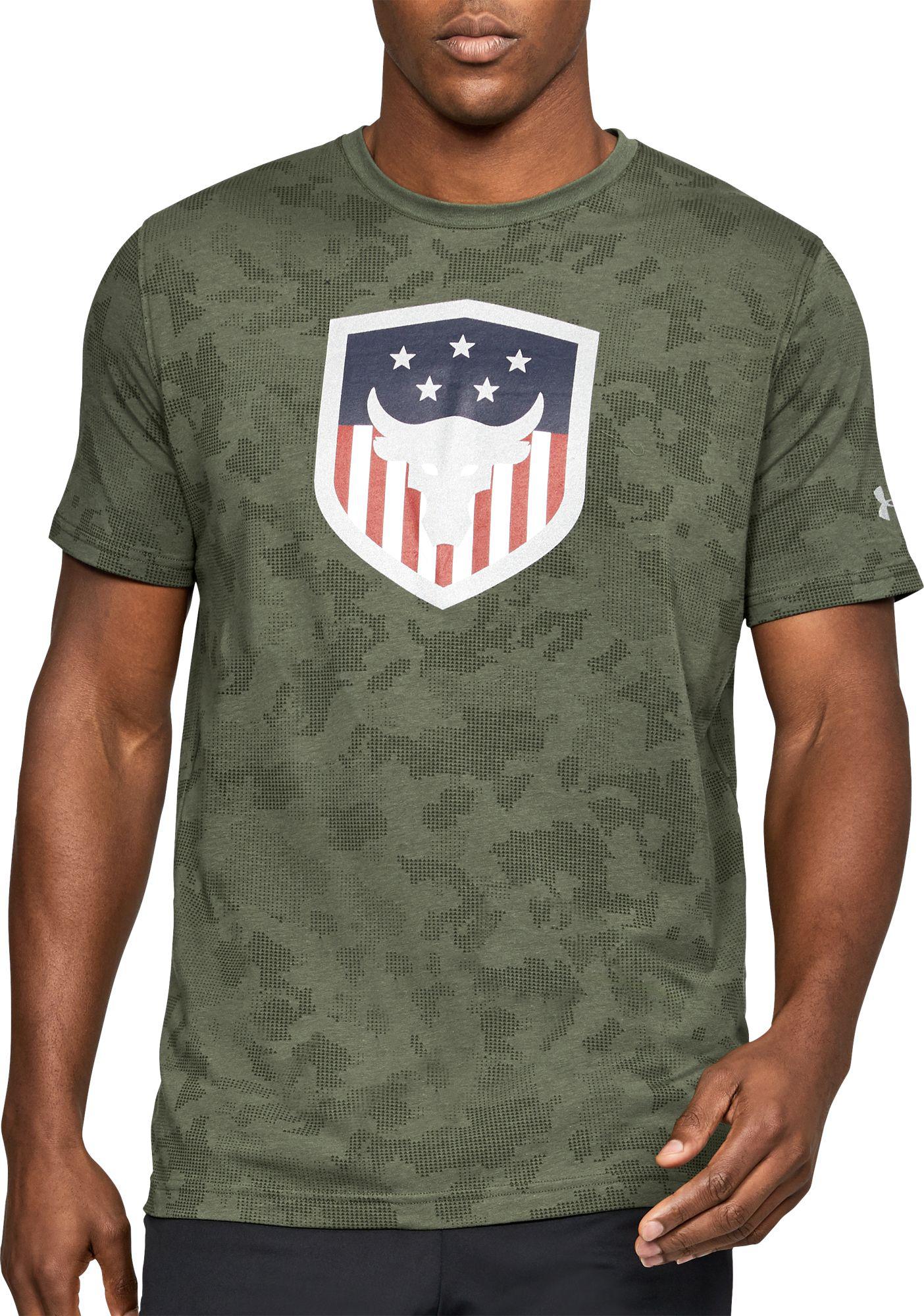 Download Under Armour Cotton Project Rock Bull Shield Graphic T ...