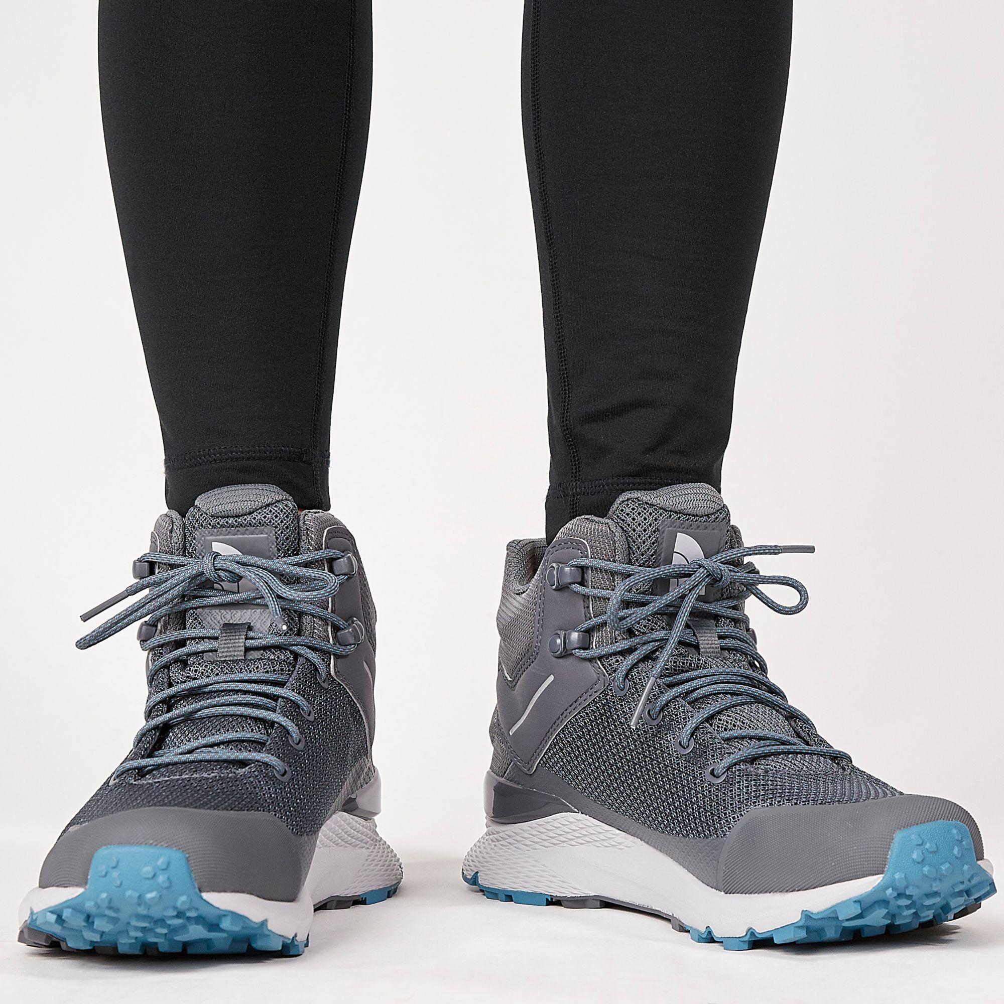 The North Face Synthetic Vals Mid Waterproof Hiking Boots In Zinc Grey Gray Lyst The North Face Synthetic Vals Mid Waterproof Hiking Boots In Zinc Grey Gray Lyst