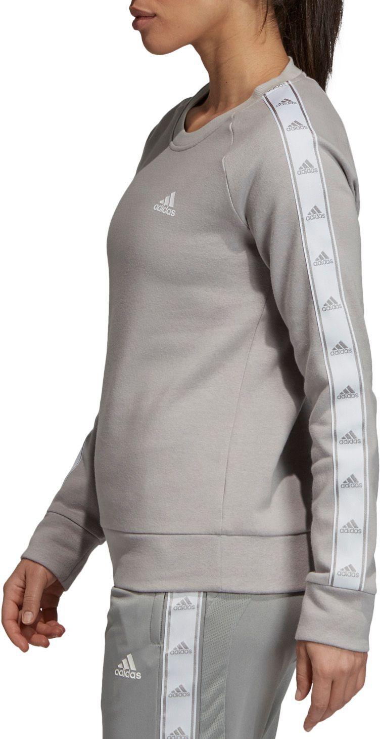 adidas women's tiro tape crewneck sweatshirt