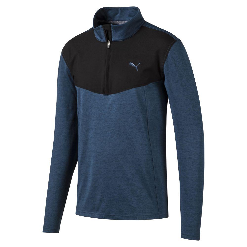 PUMA Preston 1â4 Zip Golf Pullover in Blue for Men - Lyst