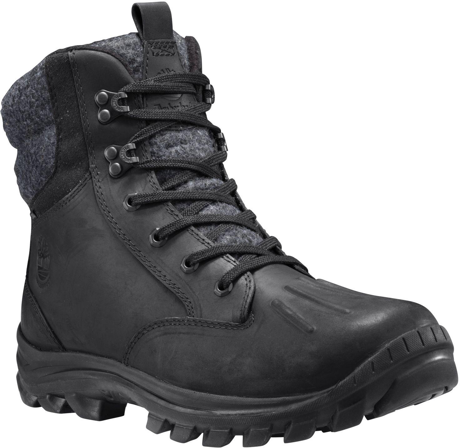 timberland black snow boots
