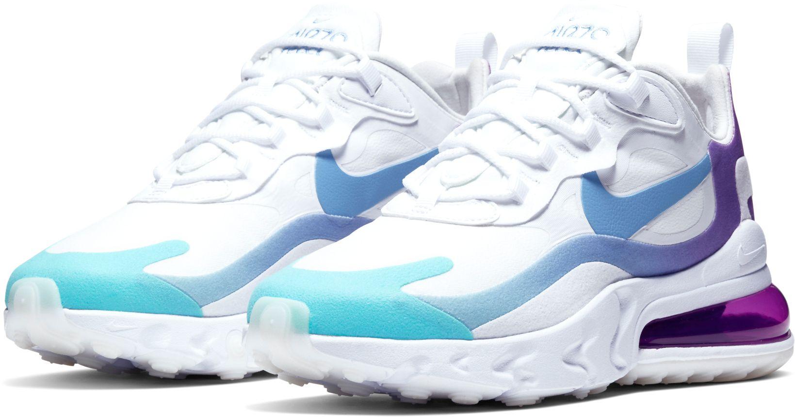 Nike Rubber Air Max 270 React Shoes In White Blue Purple Blue Save 26 Lyst
