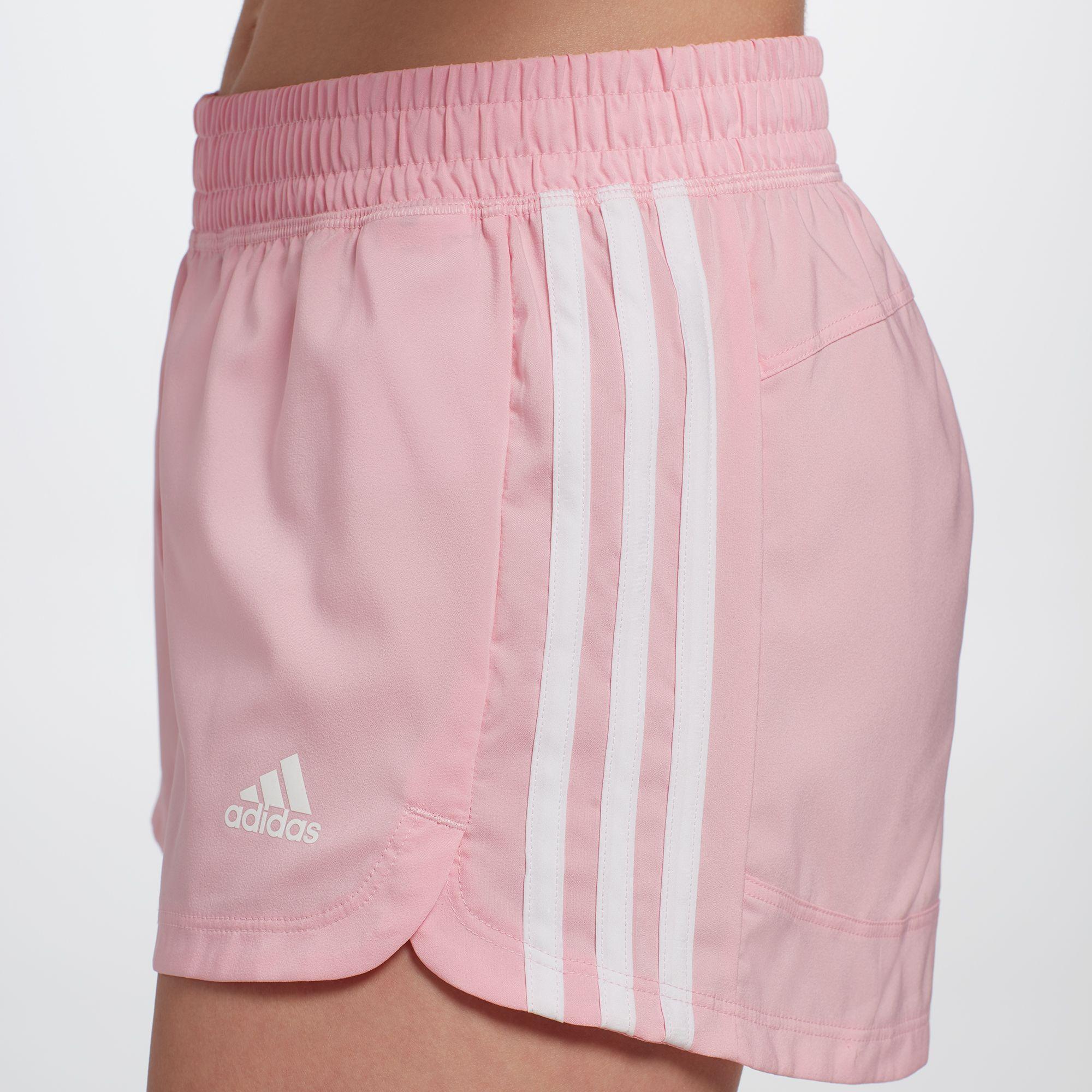 adidas Pacer 3-stripes Woven Shorts in Pink - Lyst