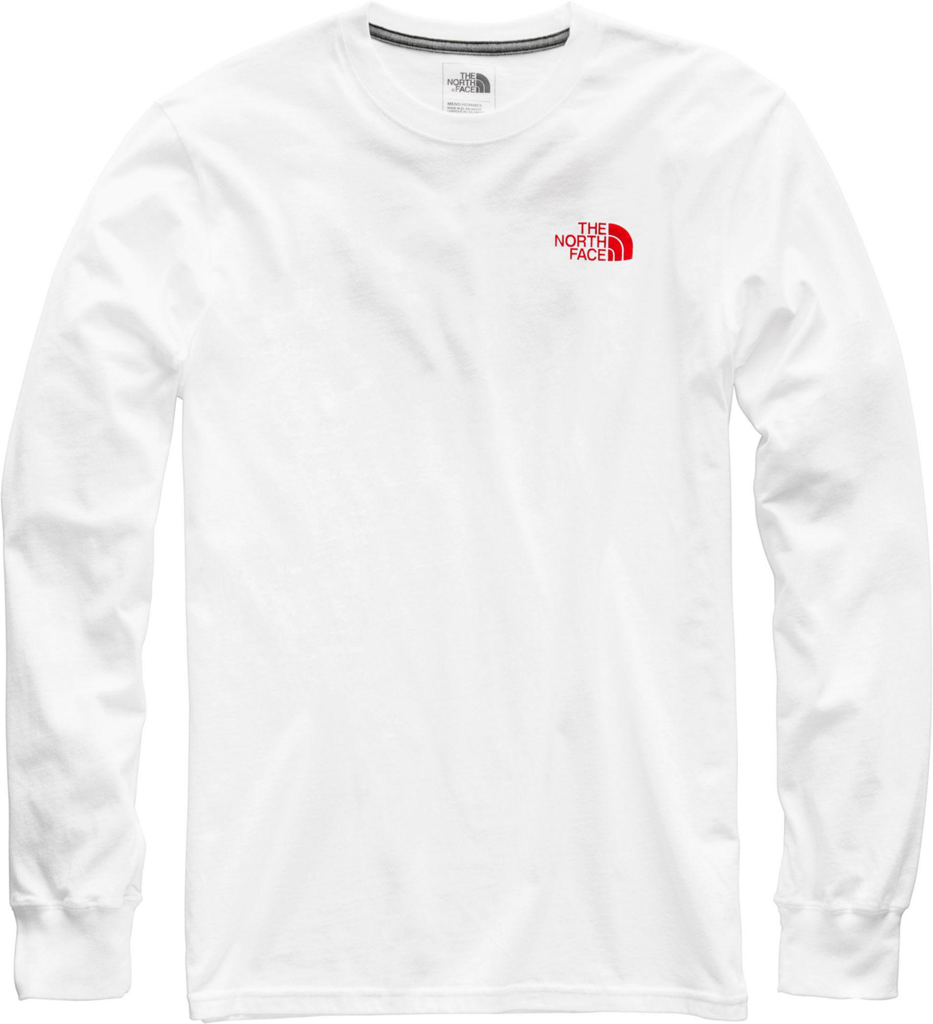 the north face white long sleeve