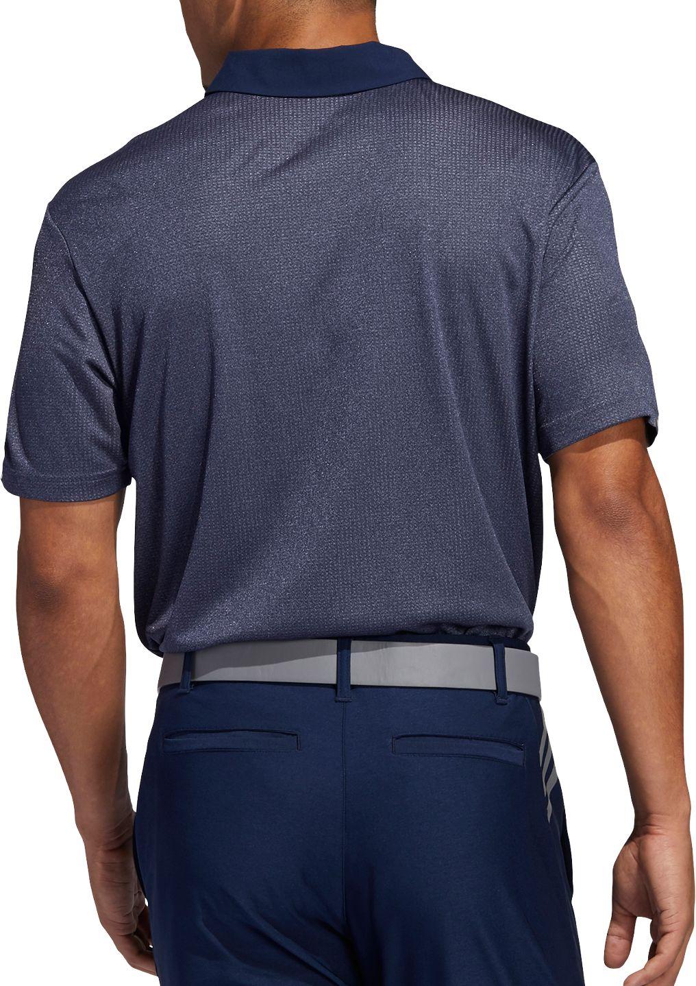navy adidas golf polo
