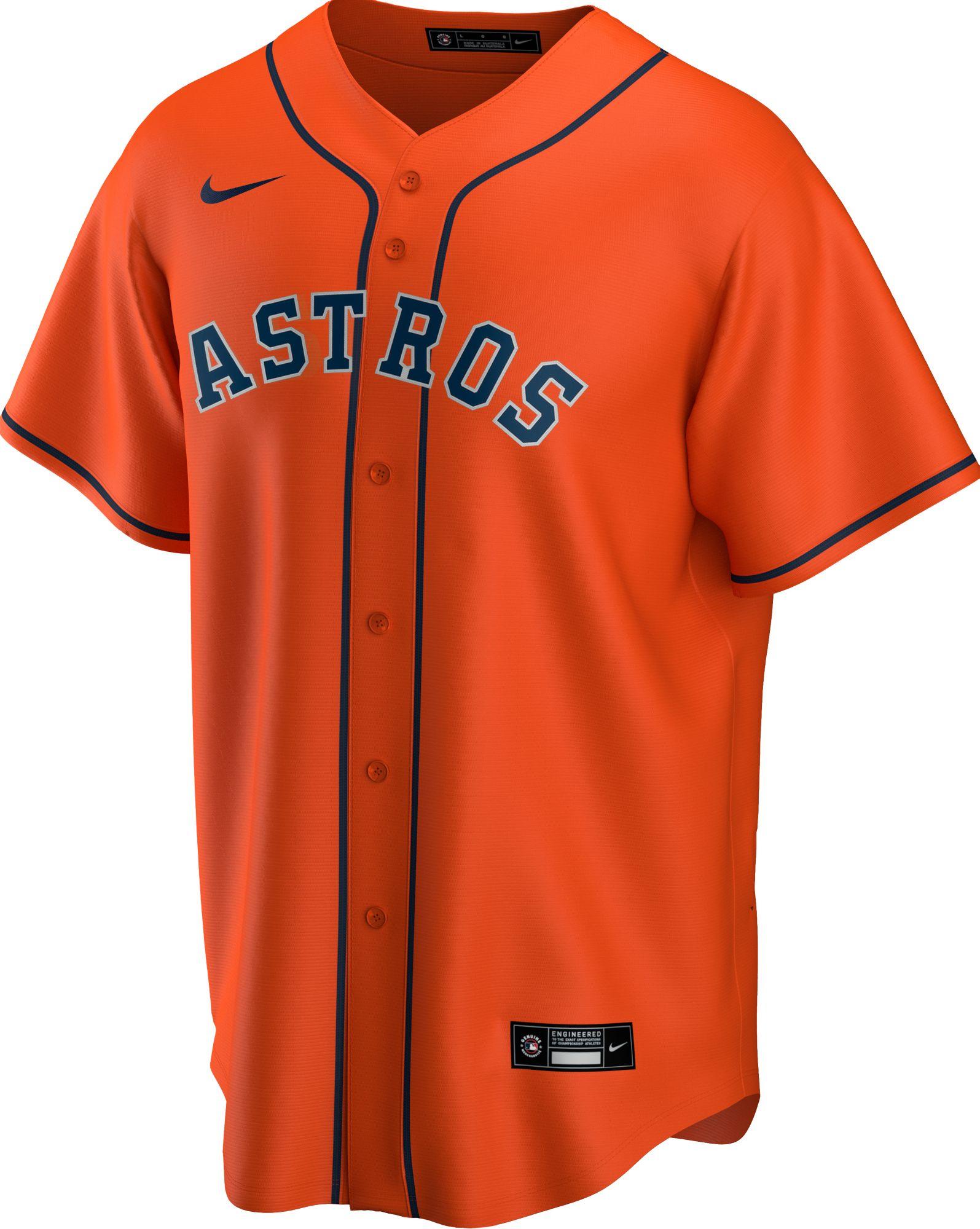 Nike Replica Houston Astros Yordan Alvarez 44 Orange Cool Base Jersey