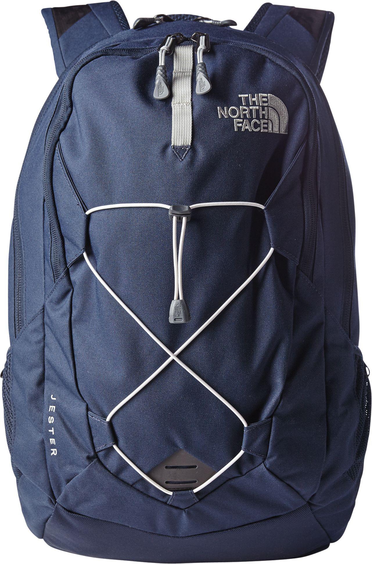 blue north face bag