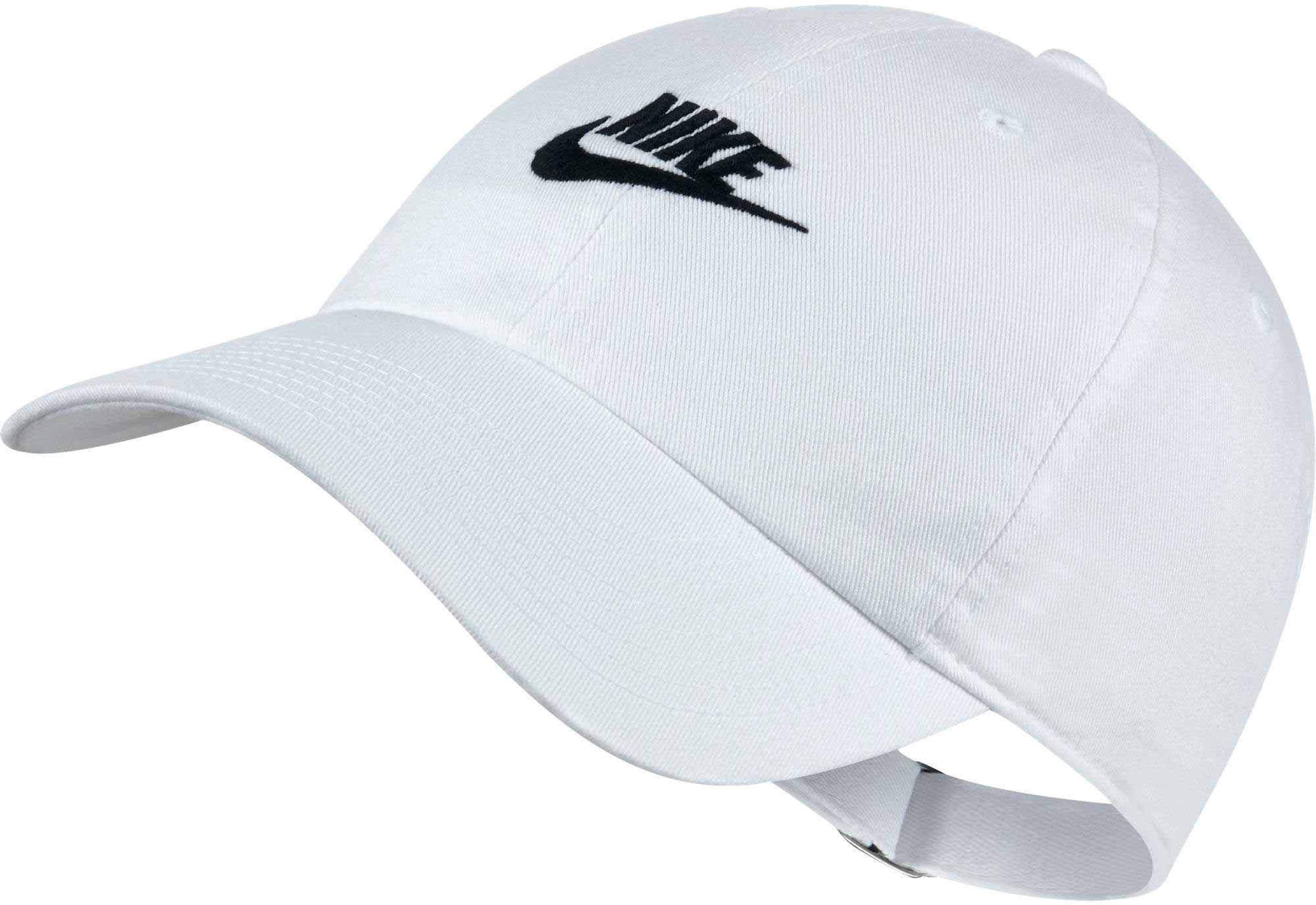 Nike Sportswear H86 Cotton Twill Adjustable Hat in White/White/Black
