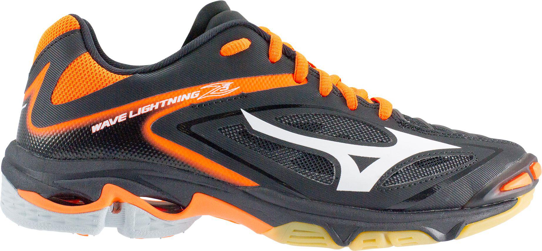 Mizuno Rubber Wave Lightning Z3 Volleyball Shoes in Black/Orange (Orange) |  Lyst