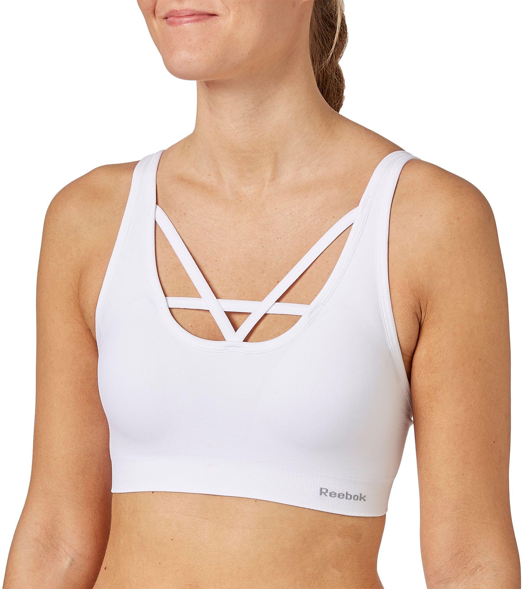 white v neck sports bra