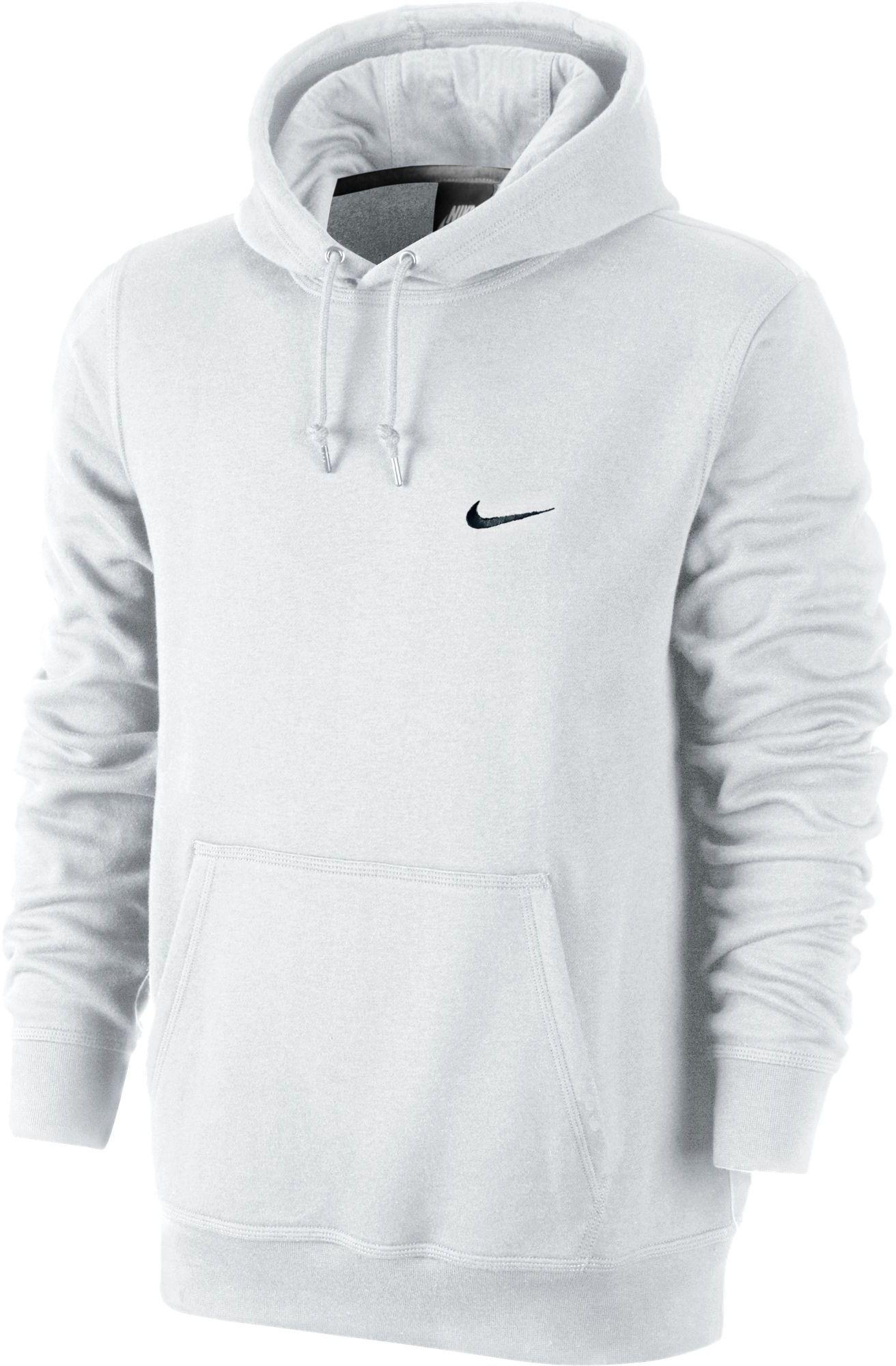 white nike fleece hoodie