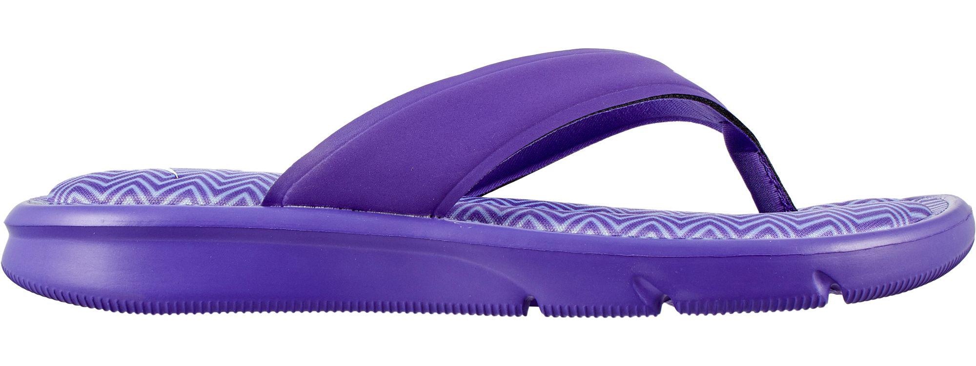 nike purple flip flops