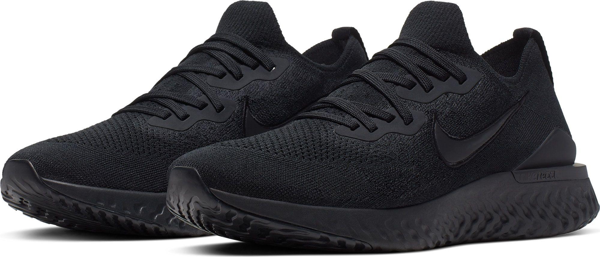 Nike Rubber Epic React Flyknit 2 Running Shoe in Black/Black-White (Black)  for Men | Lyst