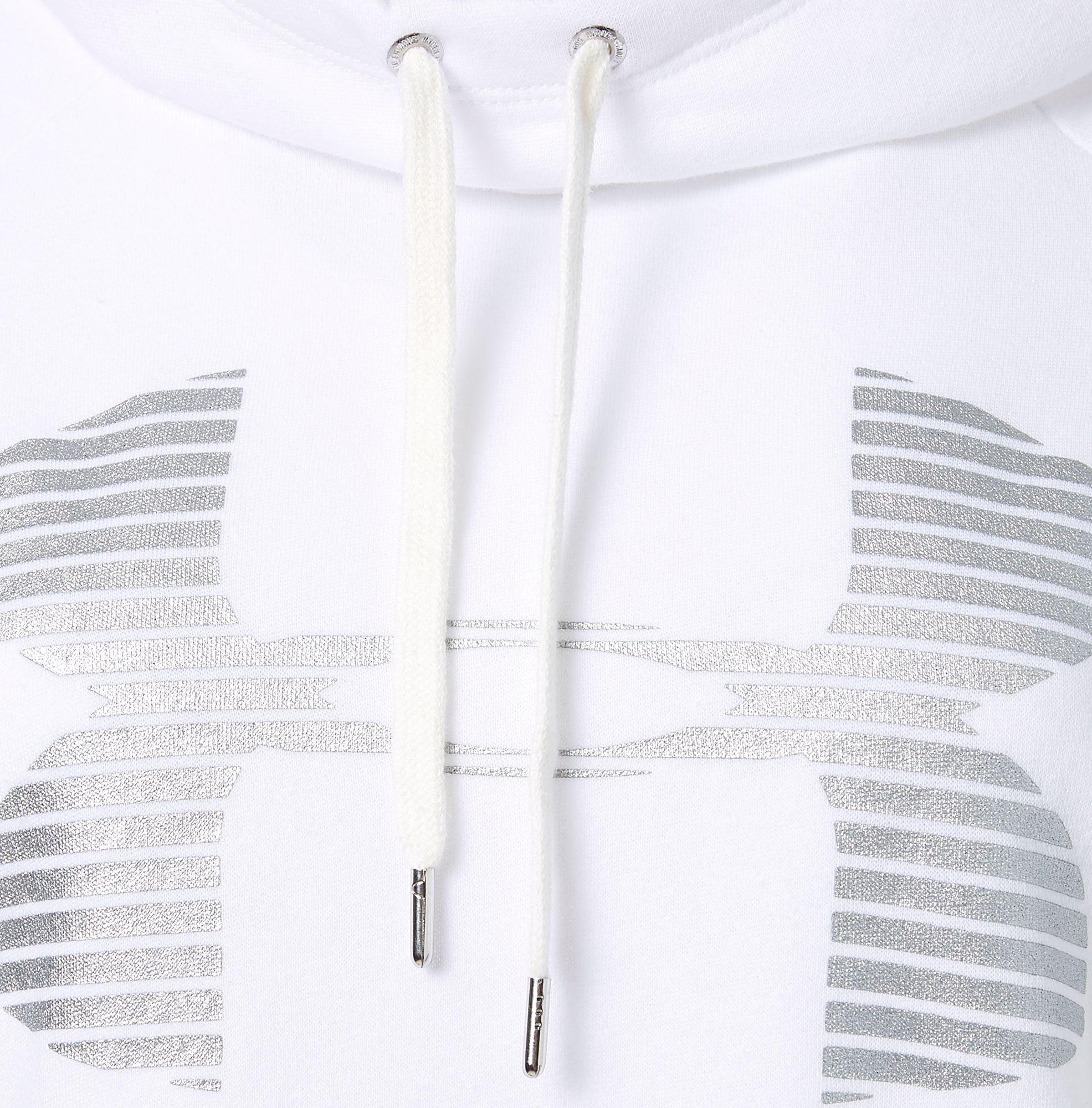 under armour women's favorite fleece metallic stripe big logo hoodie