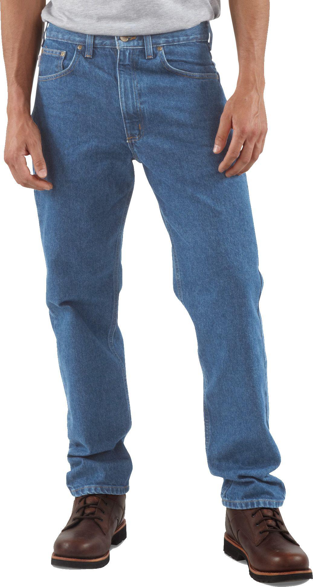 Carhartt Denim Traditional Fit Tapered Leg Jeans in Stonewash (Blue ...