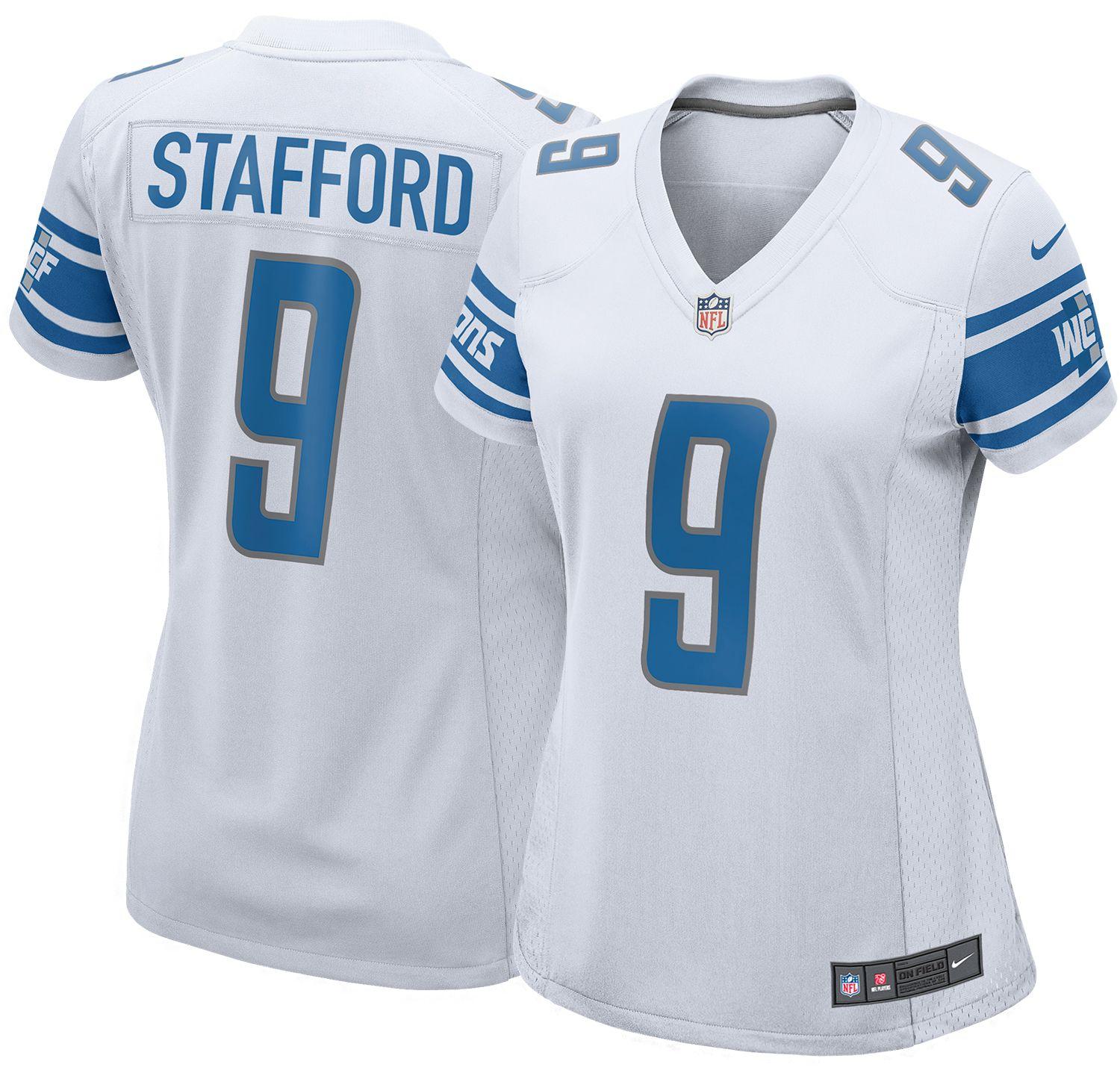 Nike Satin Away Game Jersey Detroit Lions Matthew Stafford ...