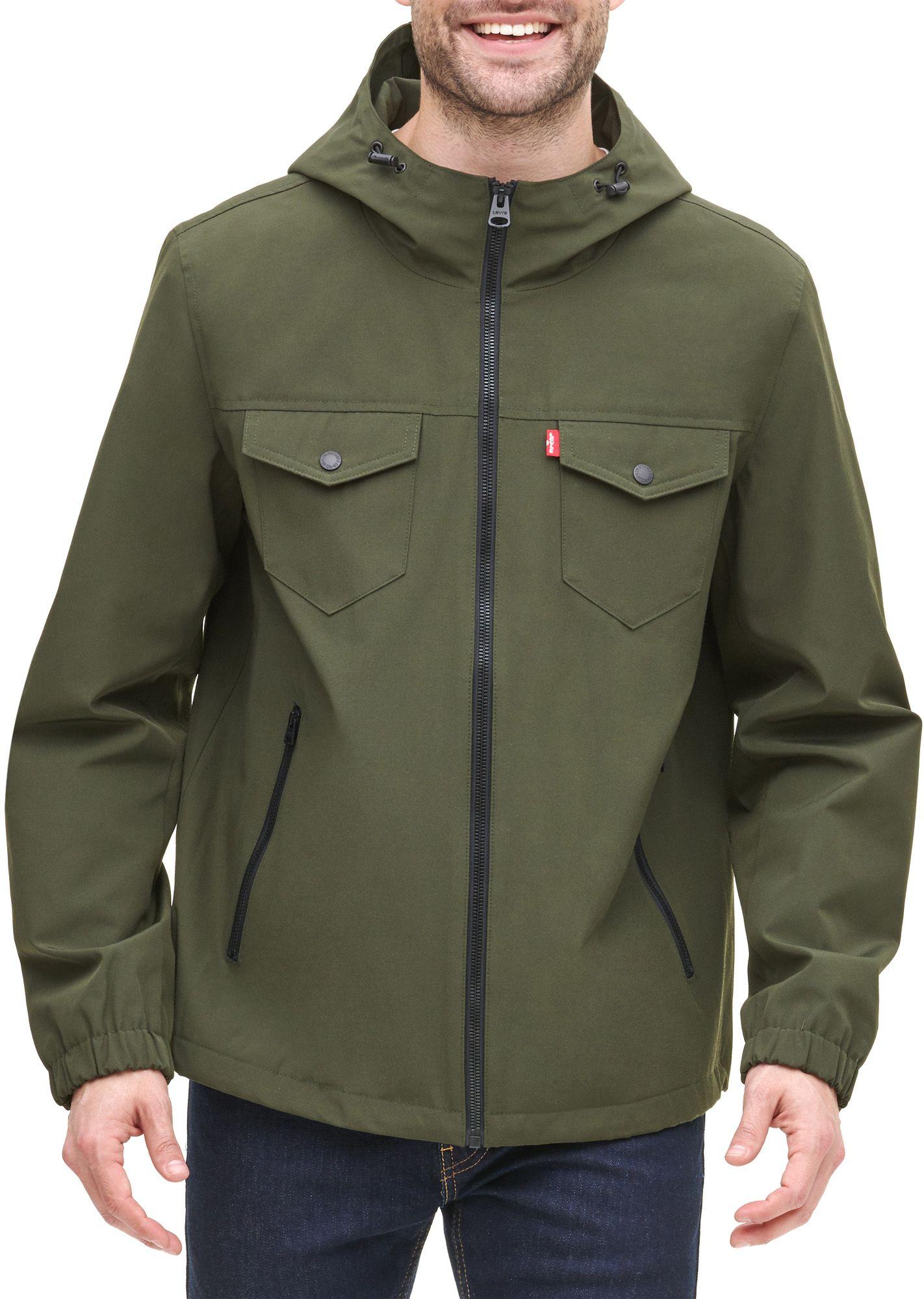 Levi's Arctic Cloth Hooded Rain Jacket in Olive (Green) for Men Lyst