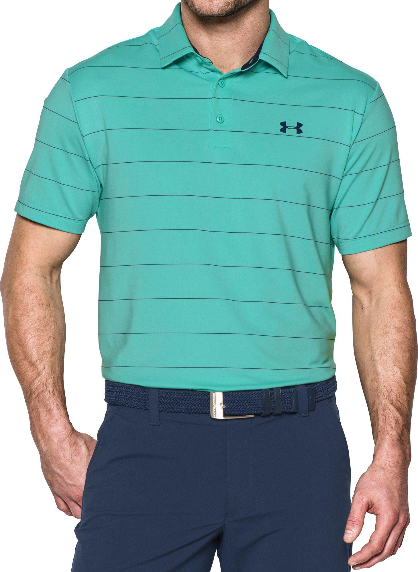 under armour men's playoff performance heather golf polo