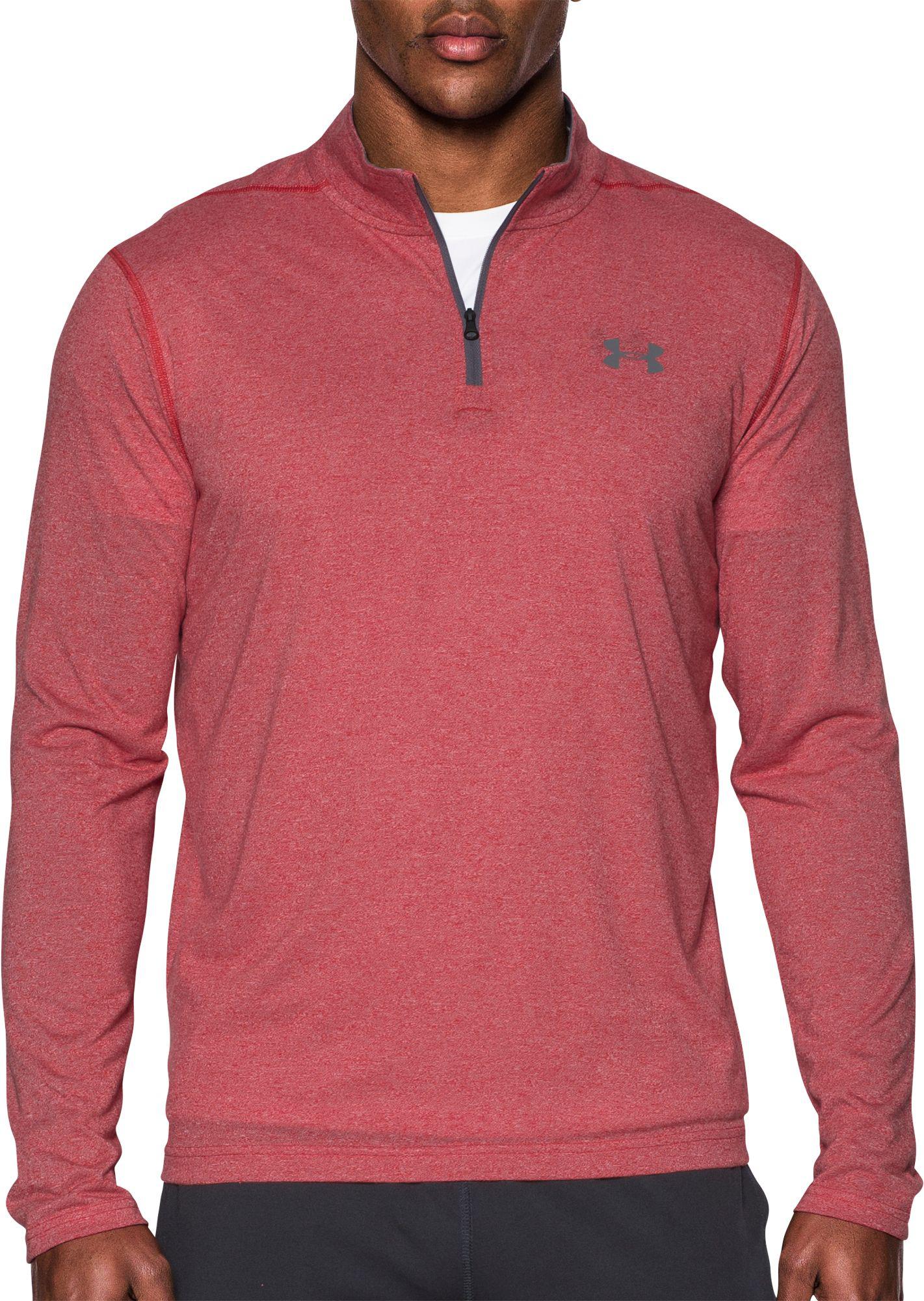 under armour red quarter zip