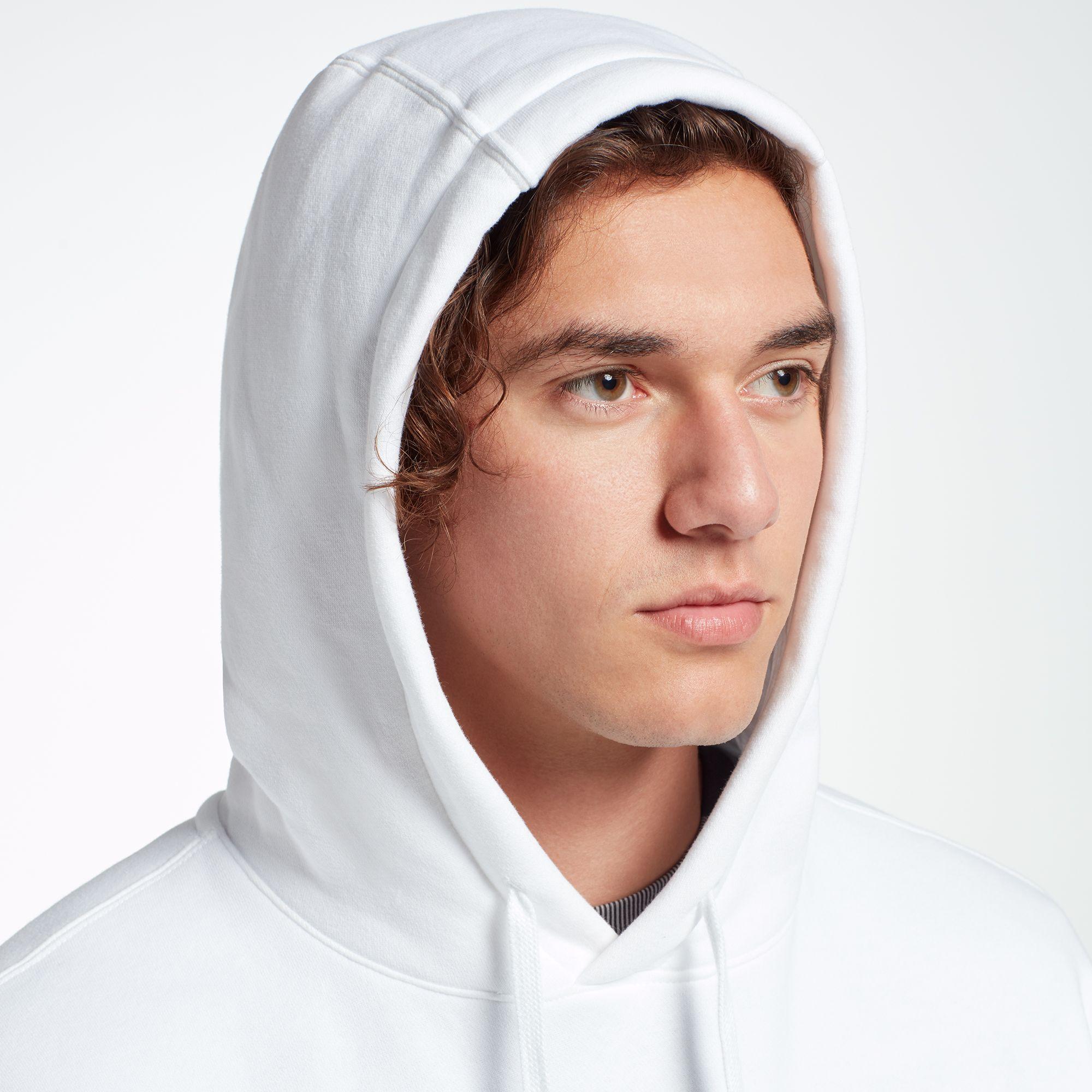 nike men's sportswear club fleece hoodie white
