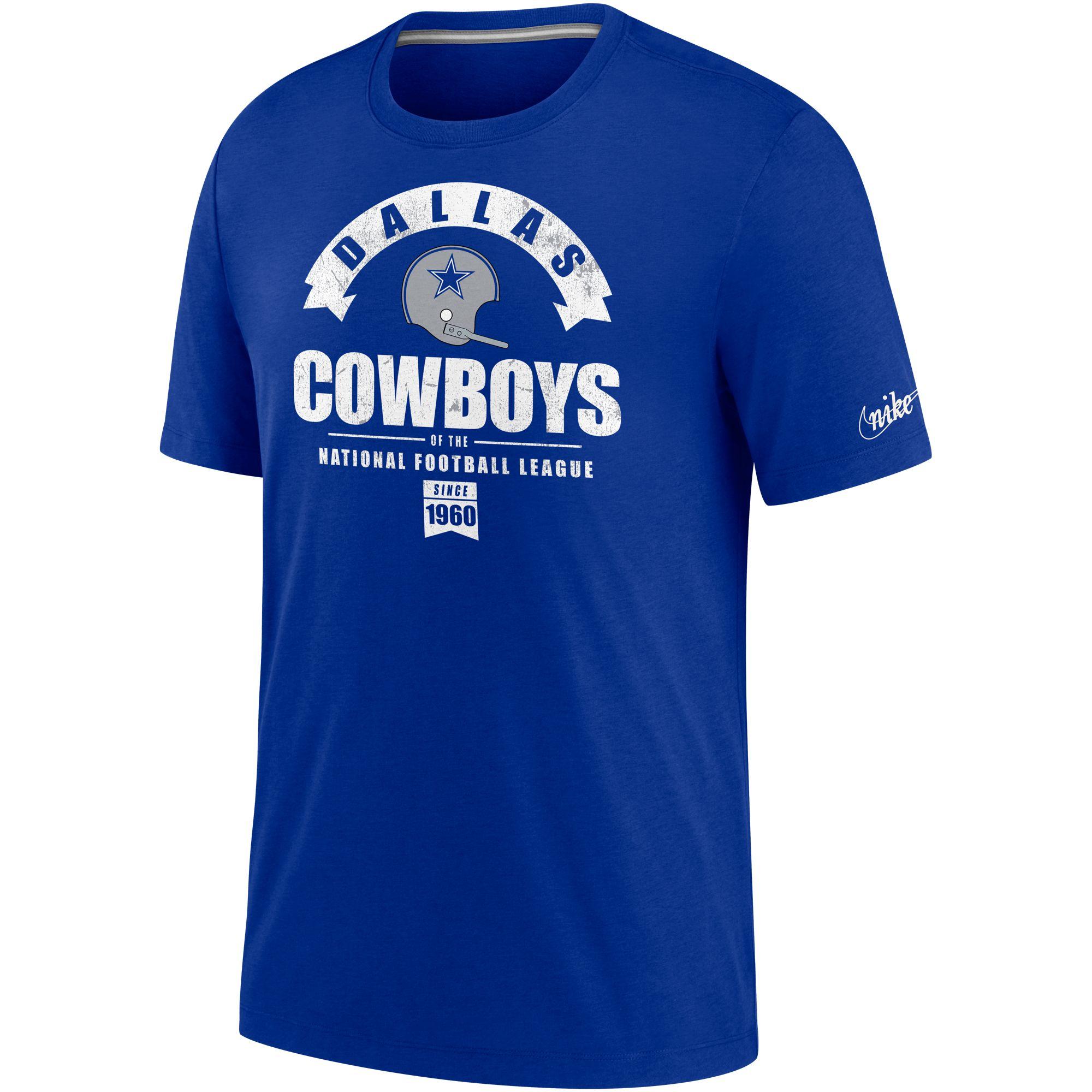 Nike Dallas Cowboys Historic Royal T-shirt in Blue for Men - Lyst