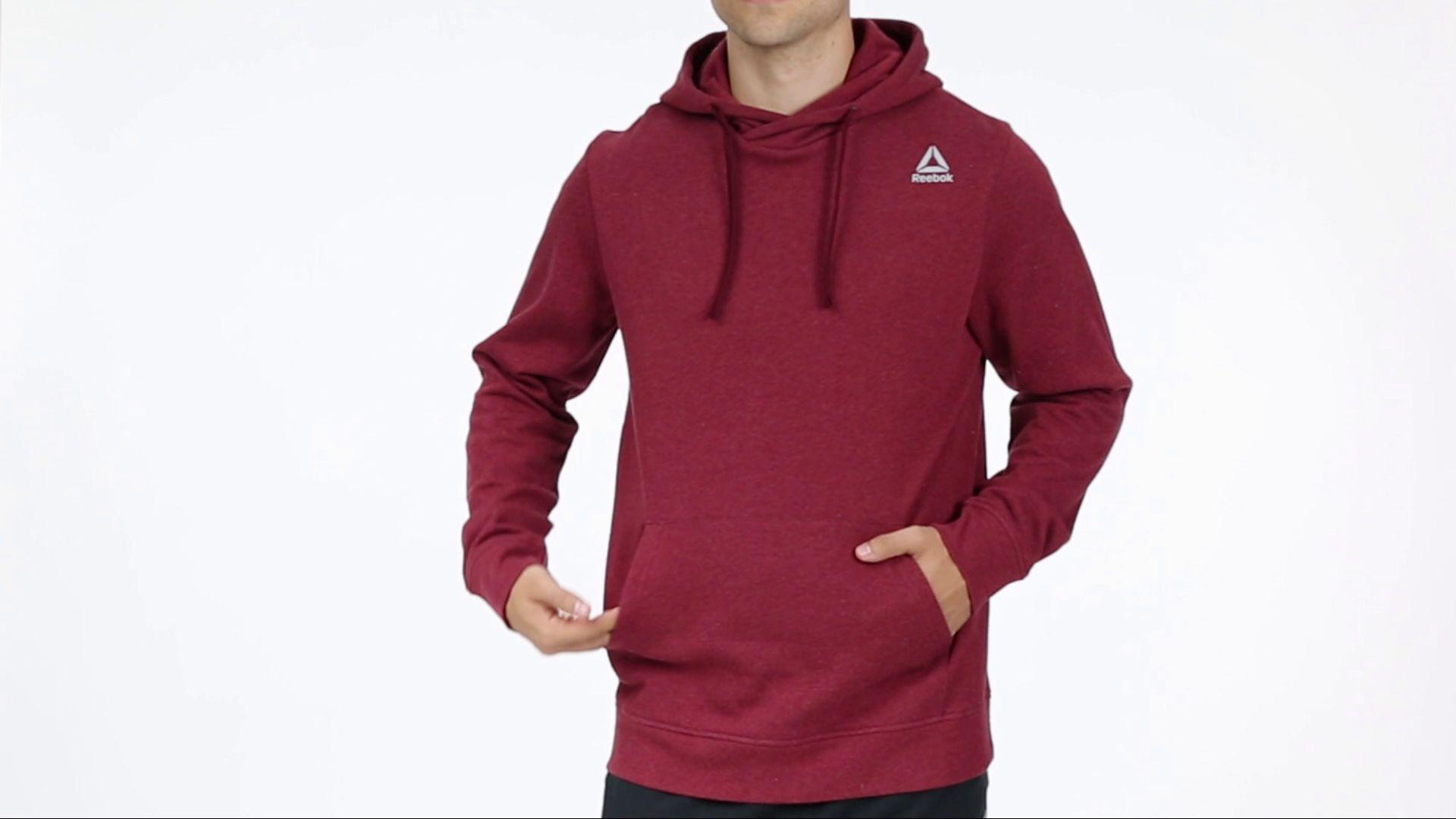 reebok men's heather cotton fleece hoodie