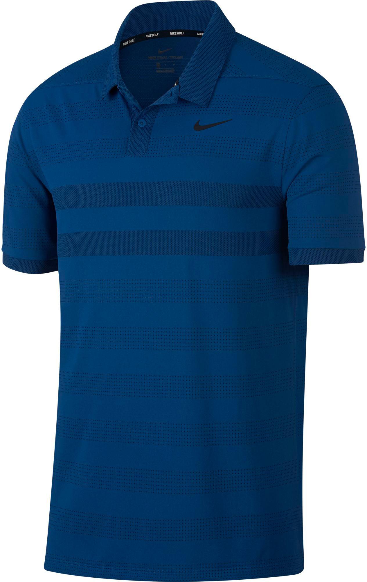 nike men's techknit stripe golf polo