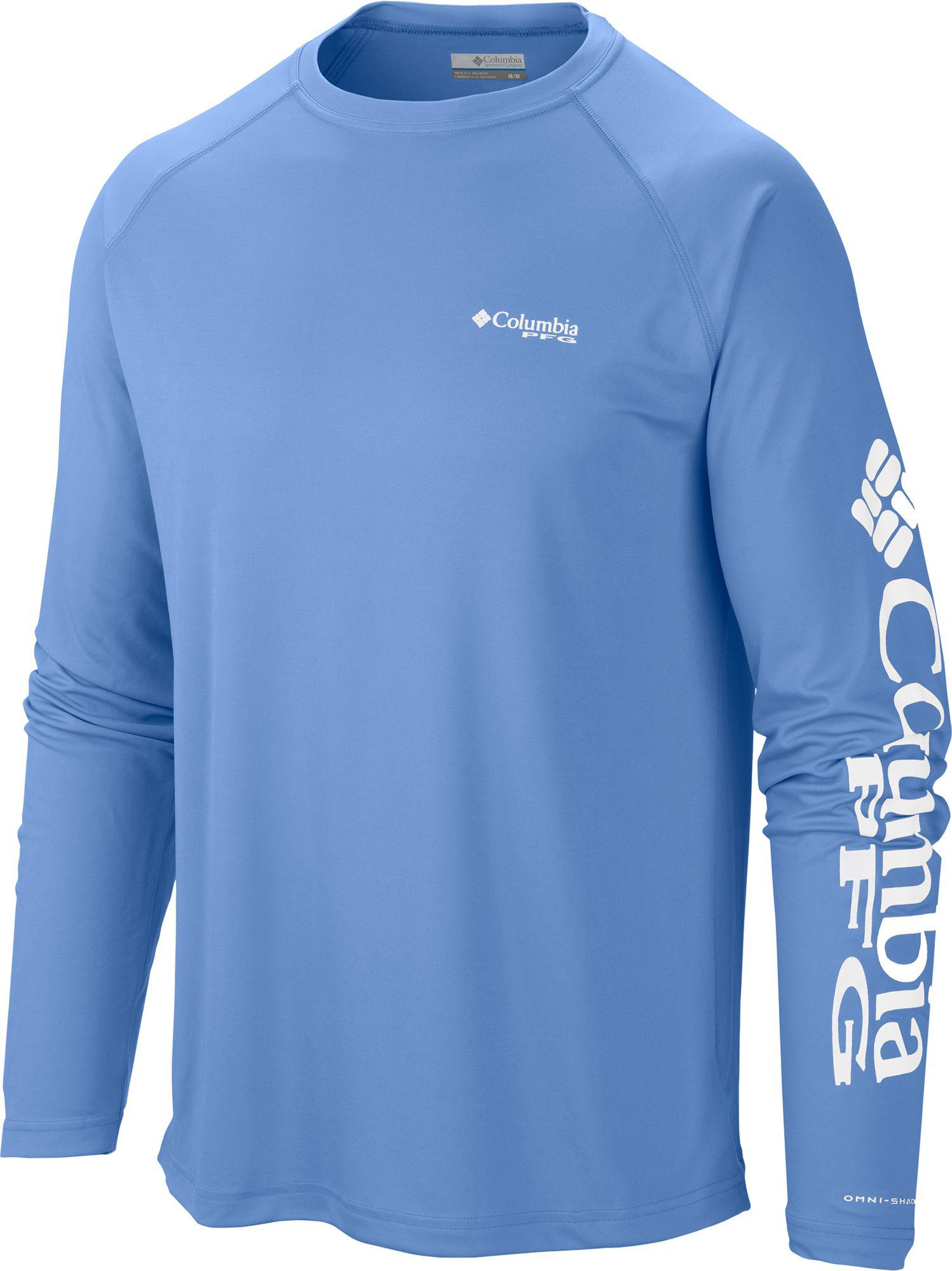 Columbia Synthetic Pfg Terminal Tackle Long Sleeve Shirt in Blue for ...