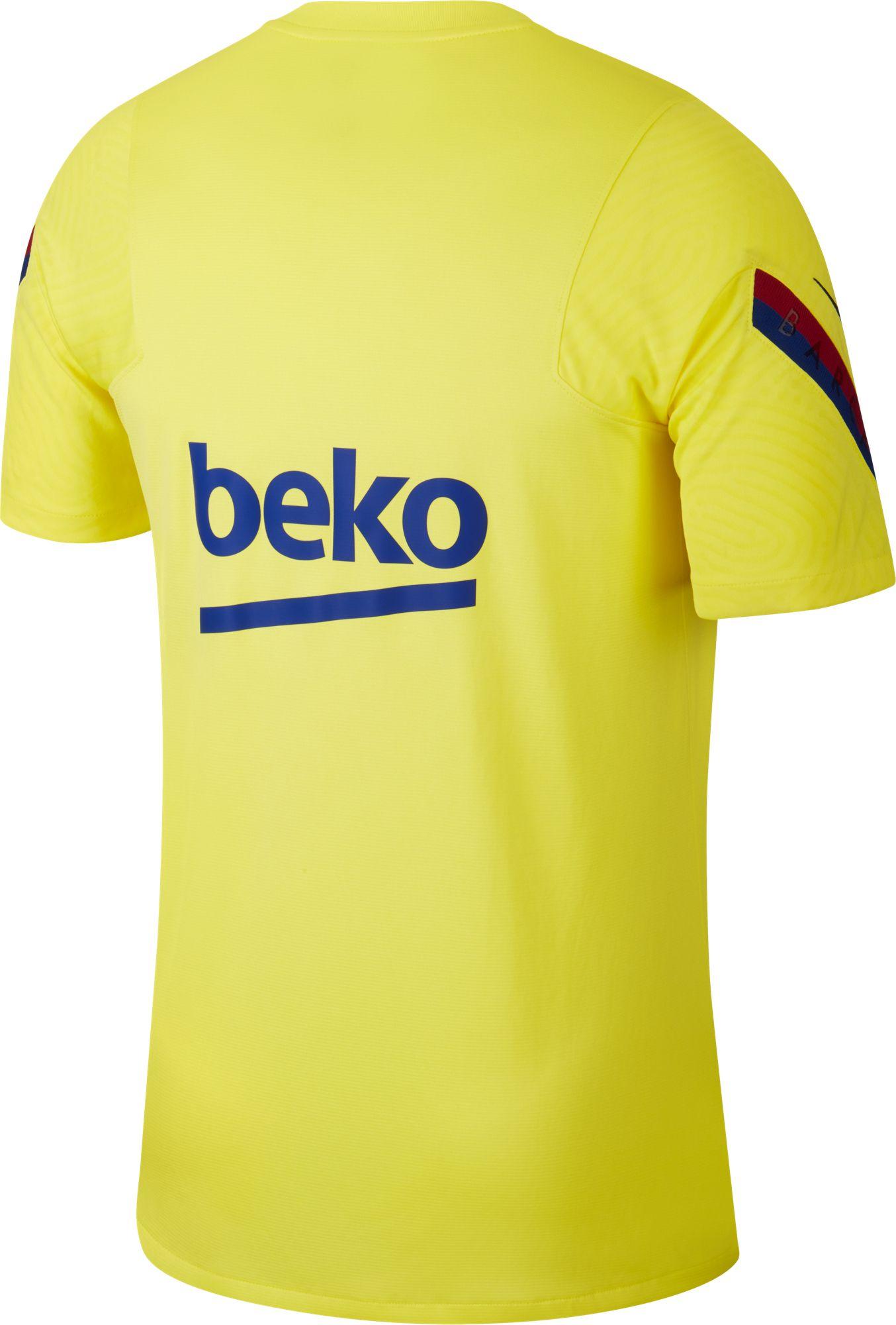 Nike Fc Barcelona Yellow Training Shirt for Men - Lyst