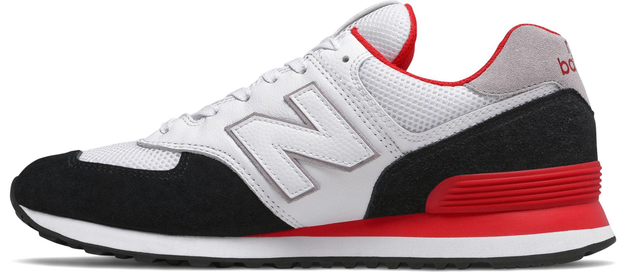 New Balance Suede 574 V2 Shoes in White/Black/Red (White) for Men - Lyst