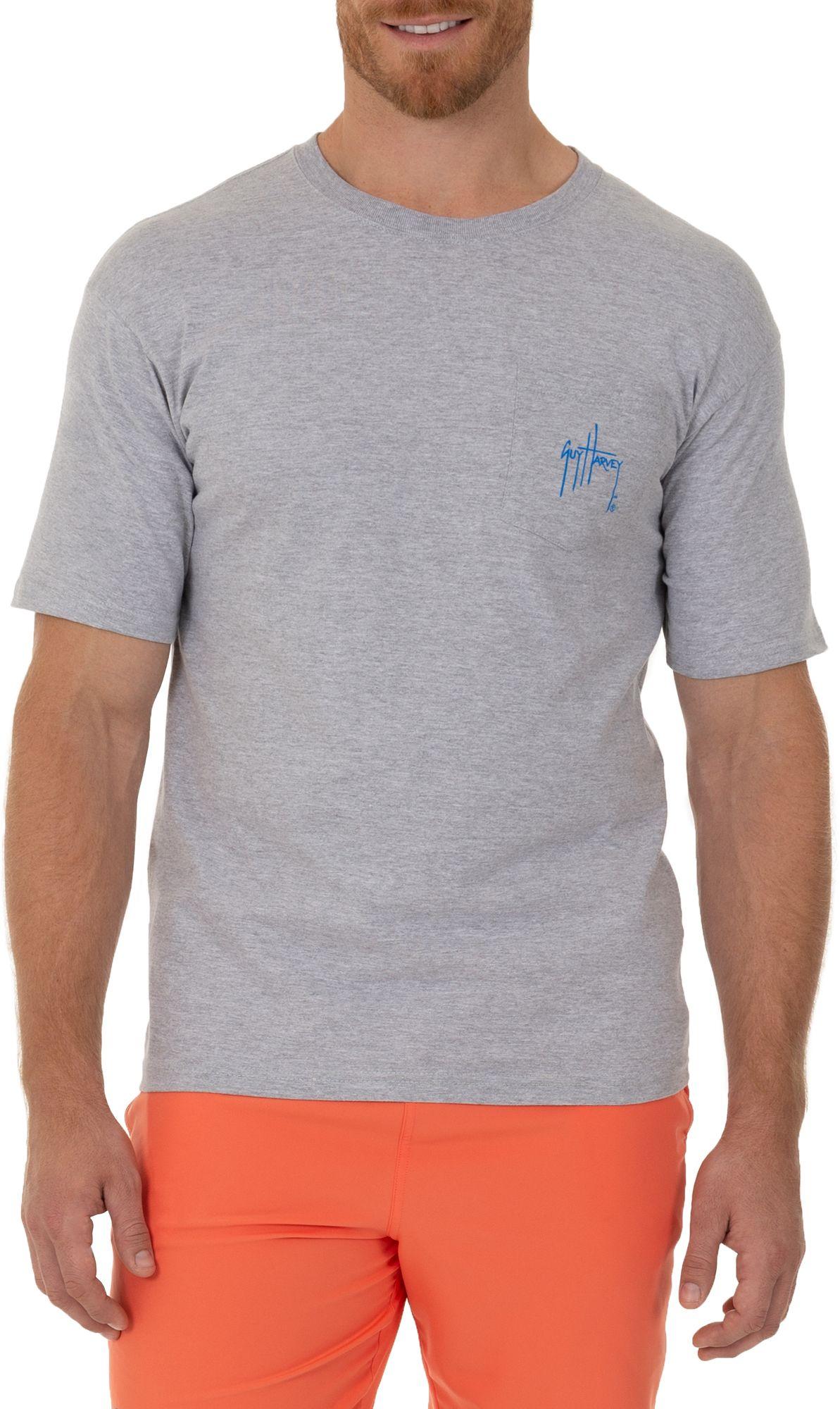 Download Guy Harvey Jumping Marlin Short Sleeve T-shirt in Gray for ...