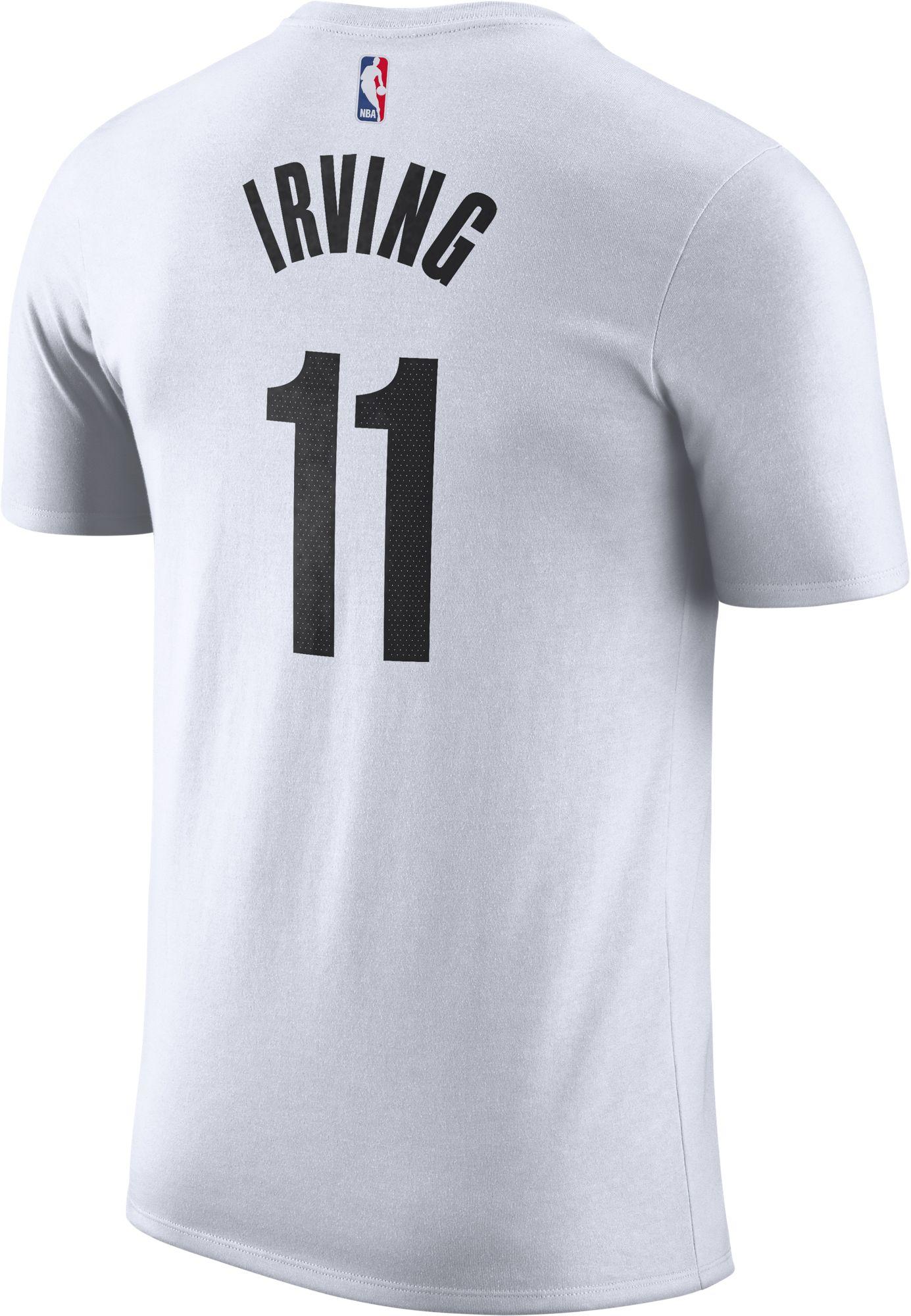 Nike Brooklyn Nets Kyrie Irving #11 City Edition Dri-fit White T-shirt ...