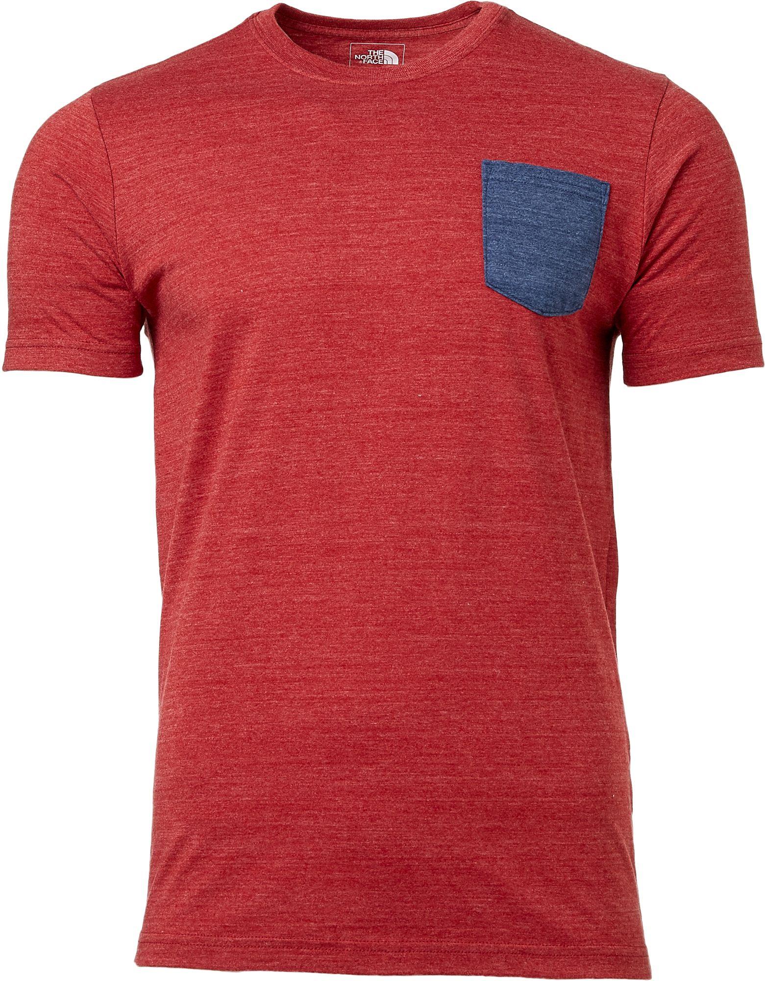 north face tri blend pocket tee