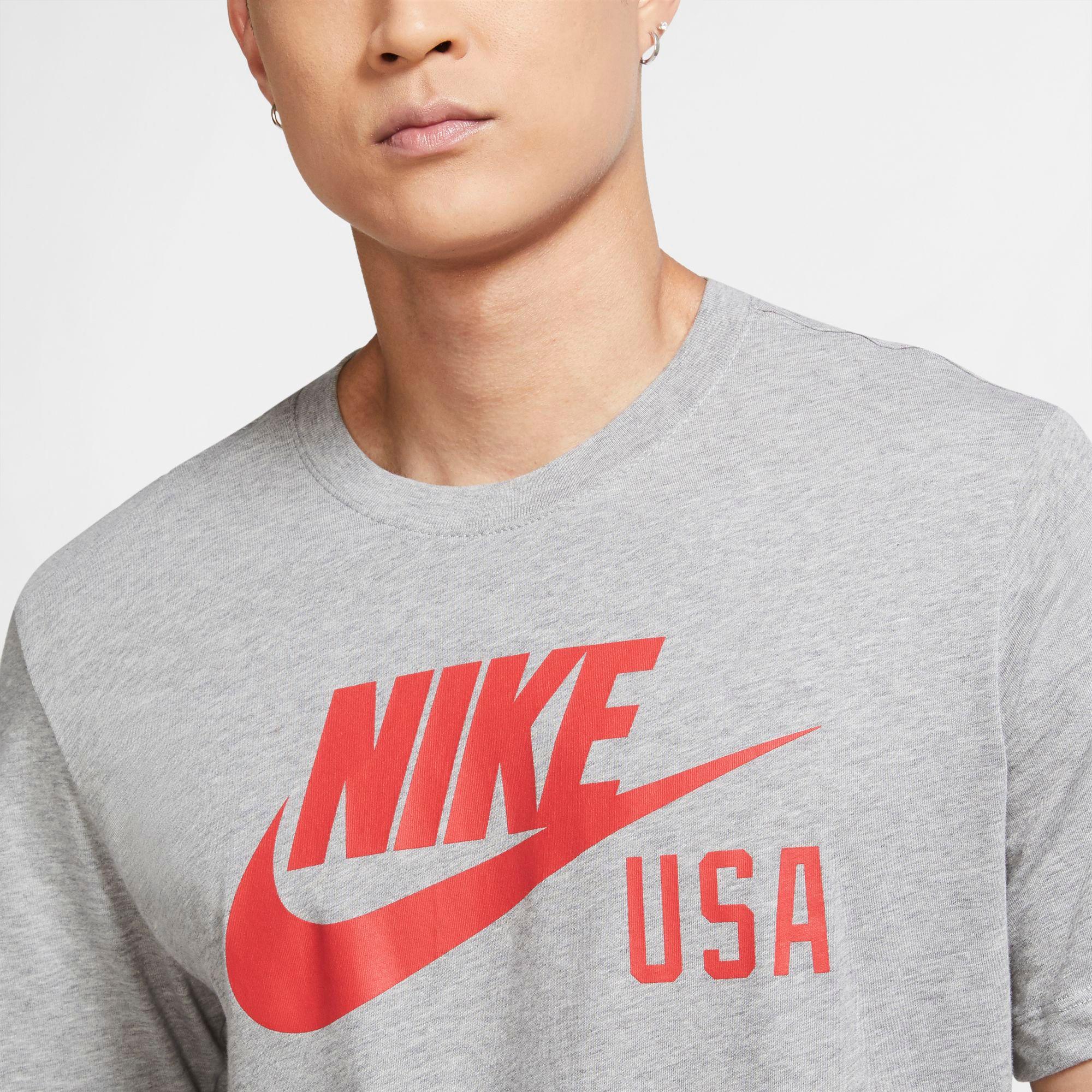 Nike Cotton Usa Soccer Graphic T-shirt in dk Grey Heather (Gray) for ...
