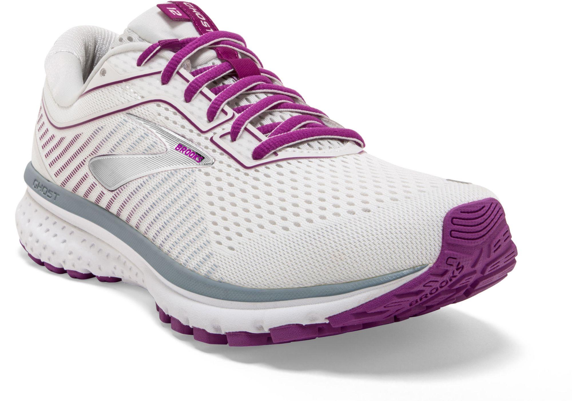 Brooks Ghost 12 Running Shoes in White/Grey/Purple (Purple) - Lyst