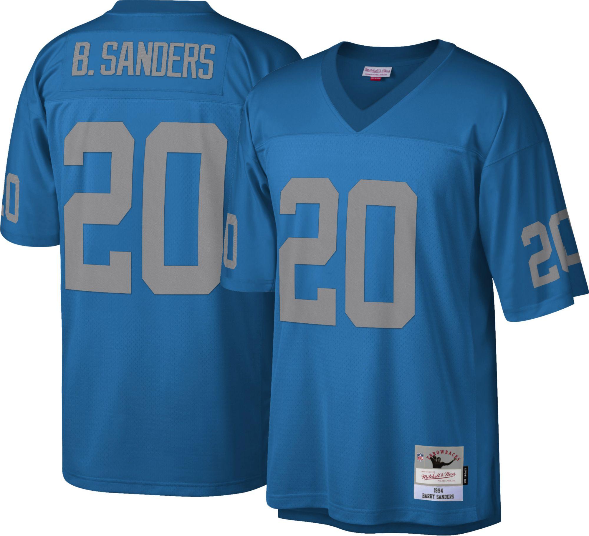 Mitchell & Ness Detroit Lions Barry Sanders #20 Blue 1994 Home Jersey