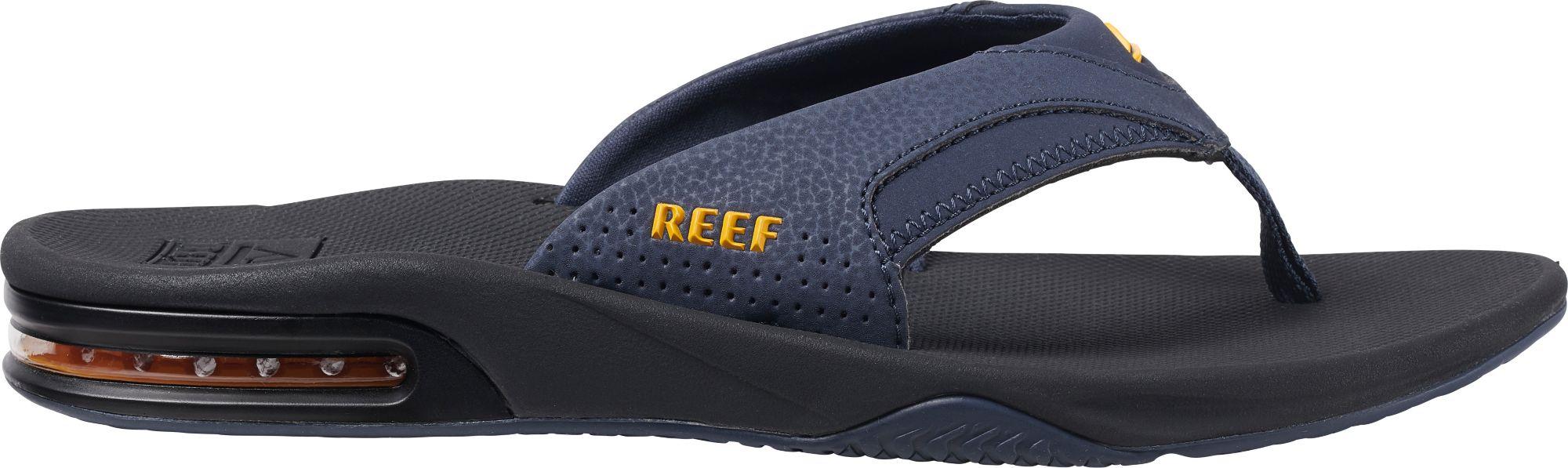 reef navy blue flip flops